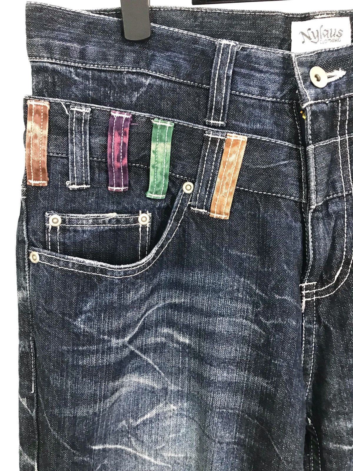 Comme des Garcons × Undercover Japanese Brand Double Waist Clawmark Faded Denim Jeans Size US 32 / EU 48 - 5 Thumbnail