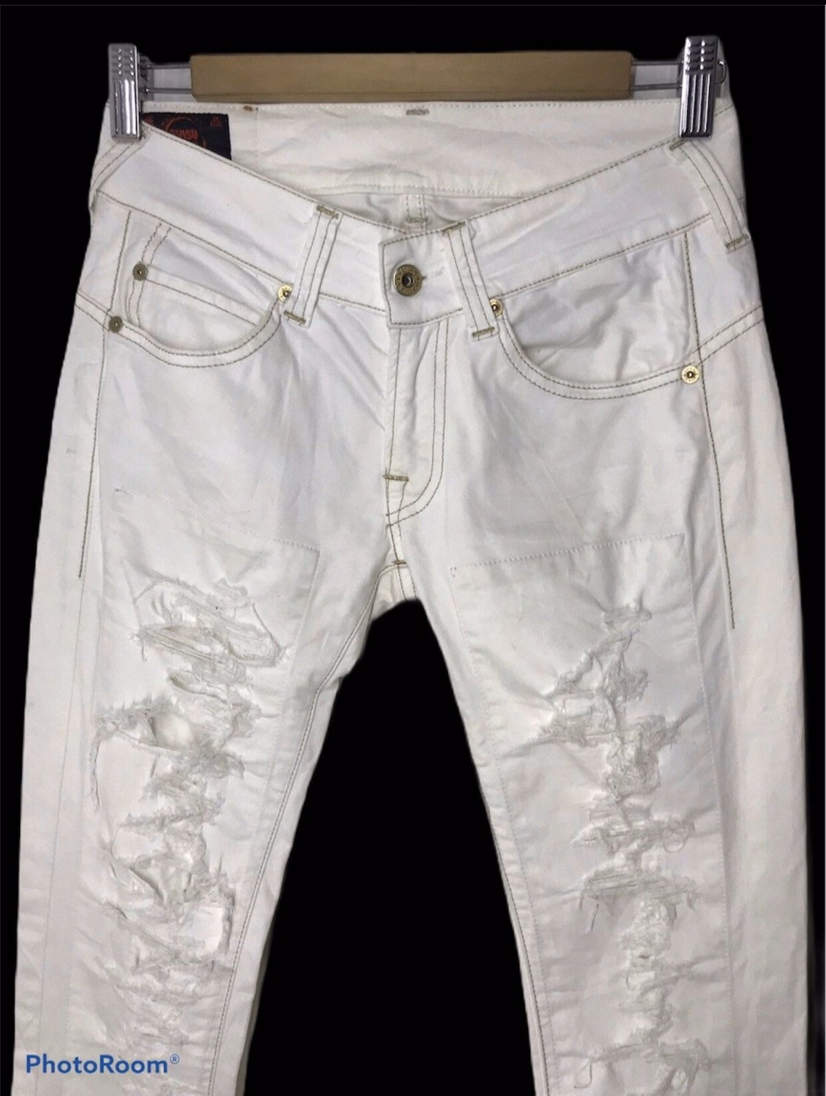 Evisu × Japanese Brand EVISU EU-ED Distressed Italy Made Punk Rock Slim Pant Size US 28 / EU 44 - 5 Thumbnail