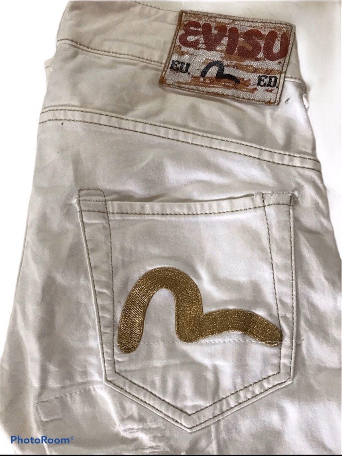 Evisu × Japanese Brand EVISU EU-ED Distressed Italy Made Punk Rock Slim Pant Size US 28 / EU 44 - 10 Thumbnail