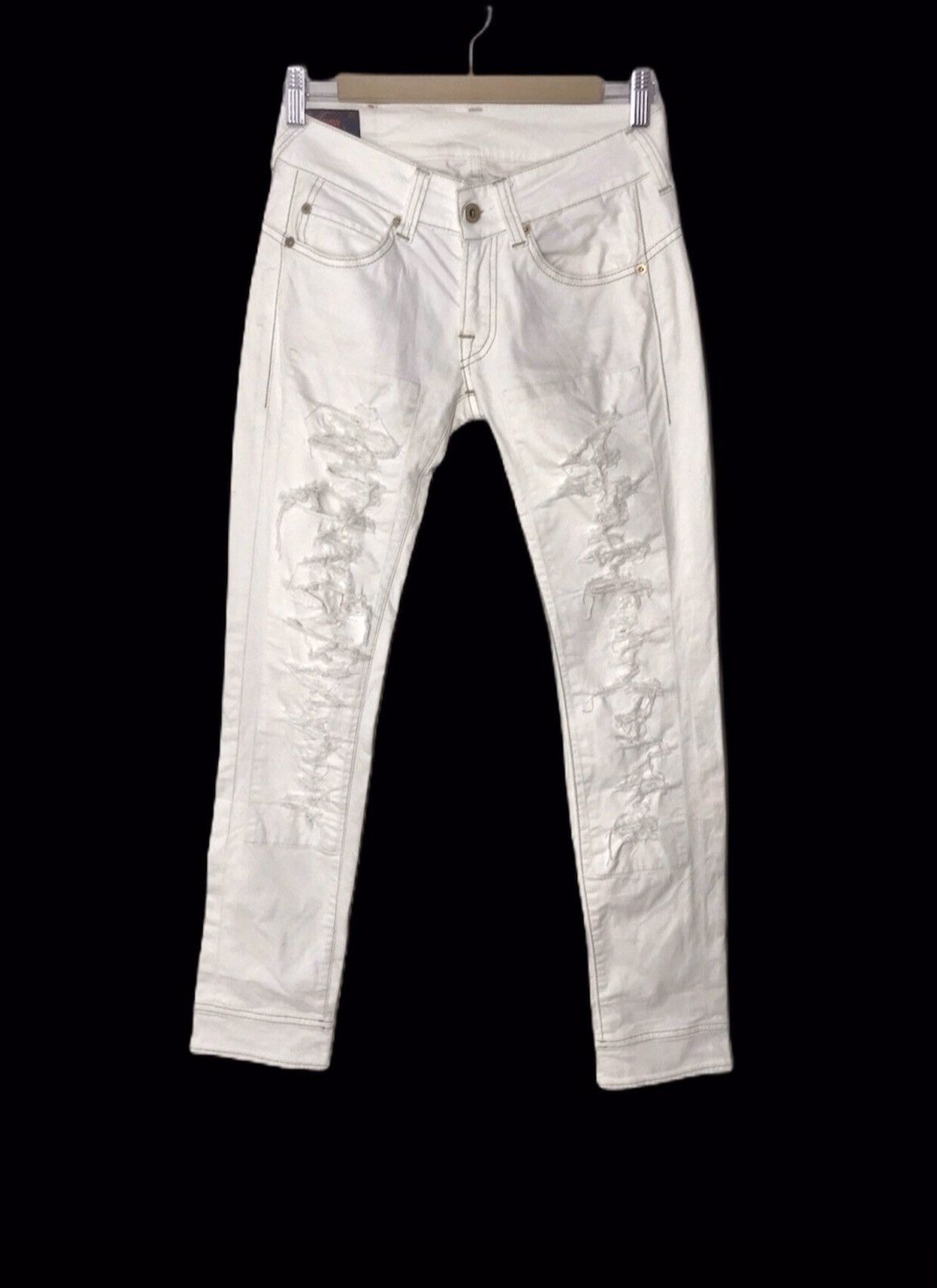 Evisu × Japanese Brand EVISU EU-ED Distressed Italy Made Punk Rock Slim Pant Size US 28 / EU 44 - 3 Thumbnail
