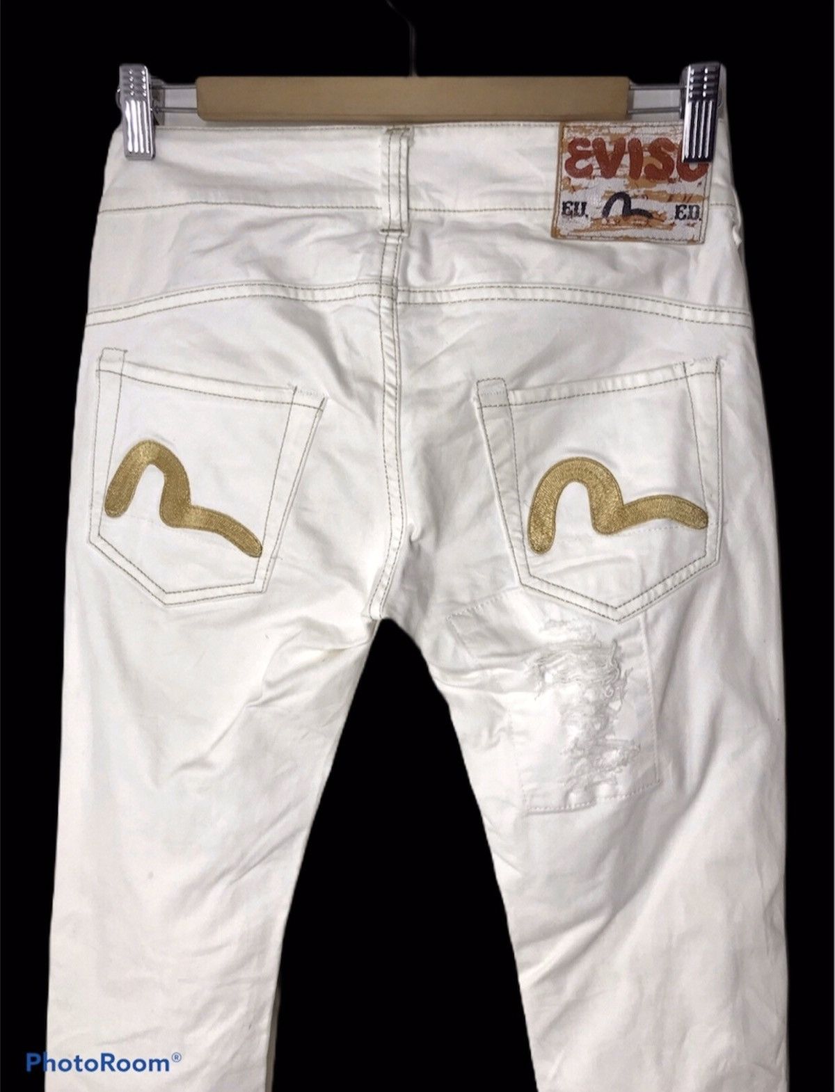 Evisu × Japanese Brand EVISU EU-ED Distressed Italy Made Punk Rock Slim Pant Size US 28 / EU 44 - 1 Thumbnail