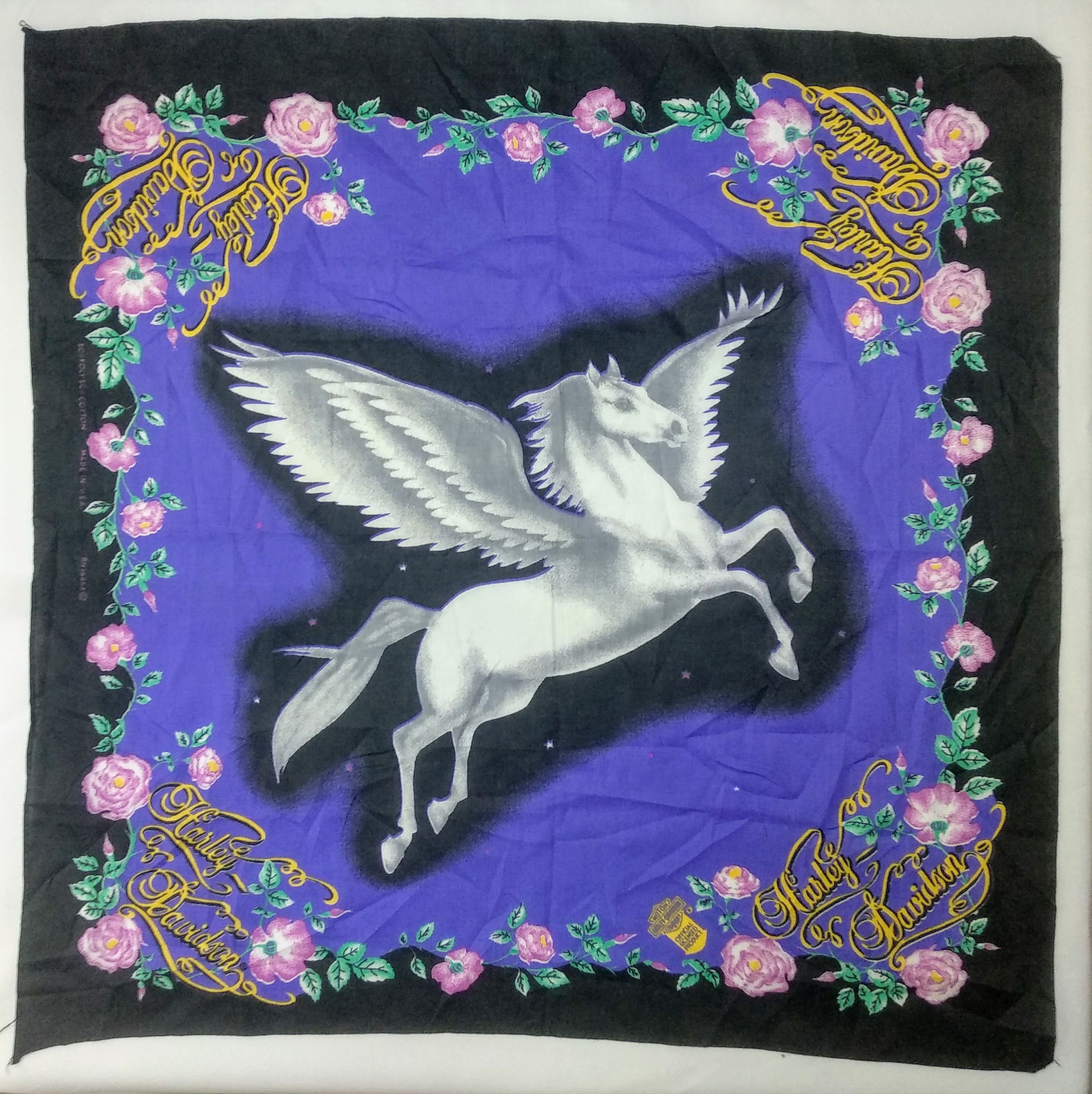 Harley Davidson × Vintage Harley Davidson Pegasus Handkerchief Size ONE SIZE - 2 Thumbnail