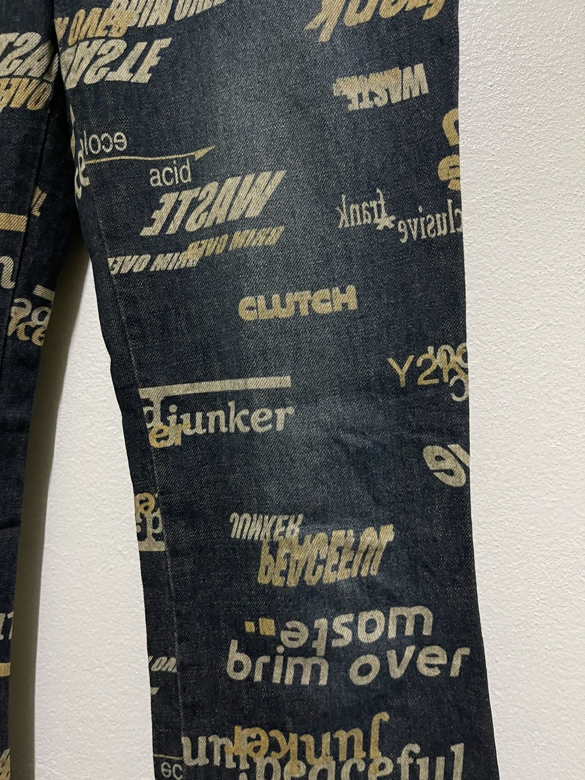 Japanese Brand × Vintage Clutch Flare Jeans Full Printed Size 26" / US 2 / IT 38 - 6 Thumbnail
