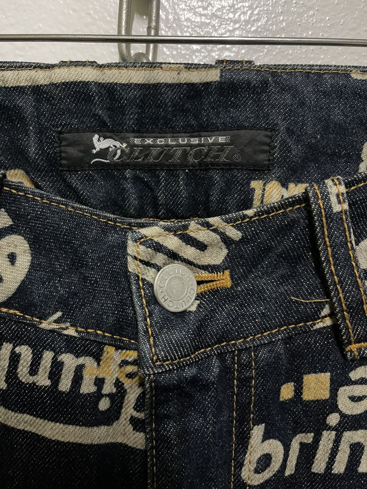 Japanese Brand × Vintage Clutch Flare Jeans Full Printed Size 26" / US 2 / IT 38 - 8 Thumbnail