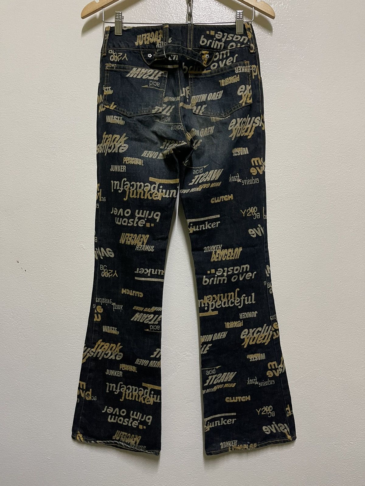 Japanese Brand × Vintage Clutch Flare Jeans Full Printed Size 26" / US 2 / IT 38 - 10 Thumbnail