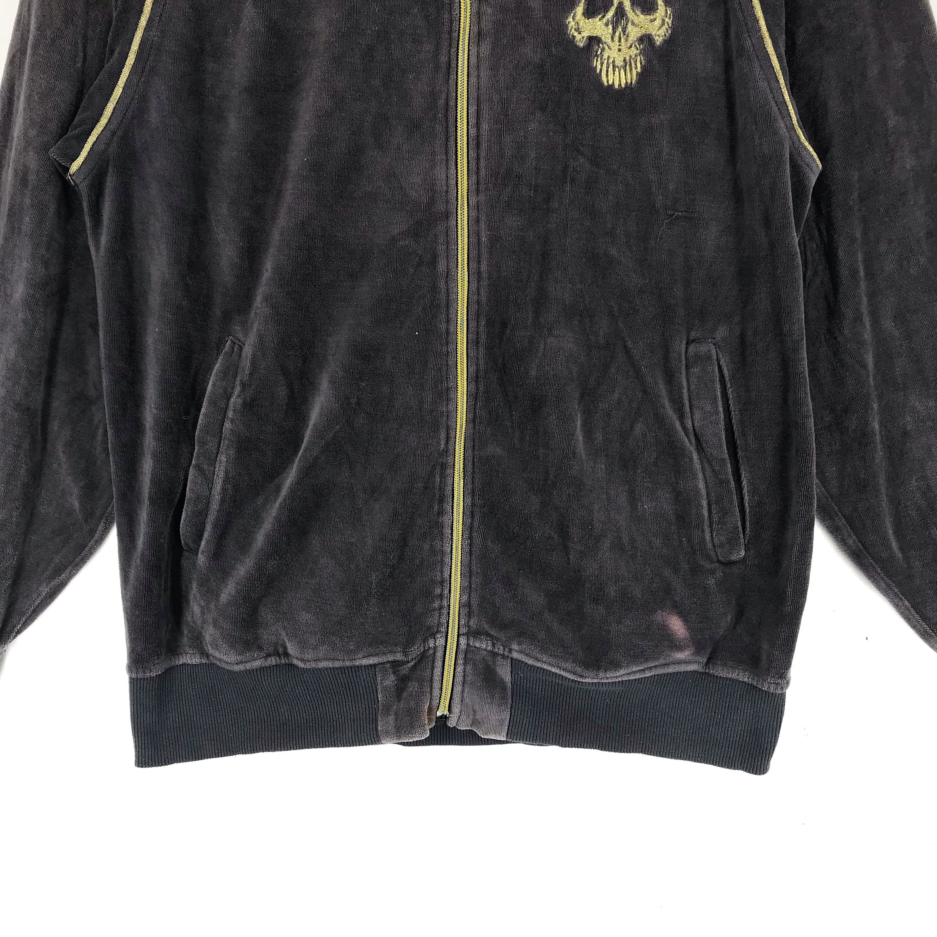 Japanese Brand RERIZZO Unassailable Skulls Big Logo Velvet Jacket #2333-91 Size US L / EU 52-54 / 3 - 6 Thumbnail