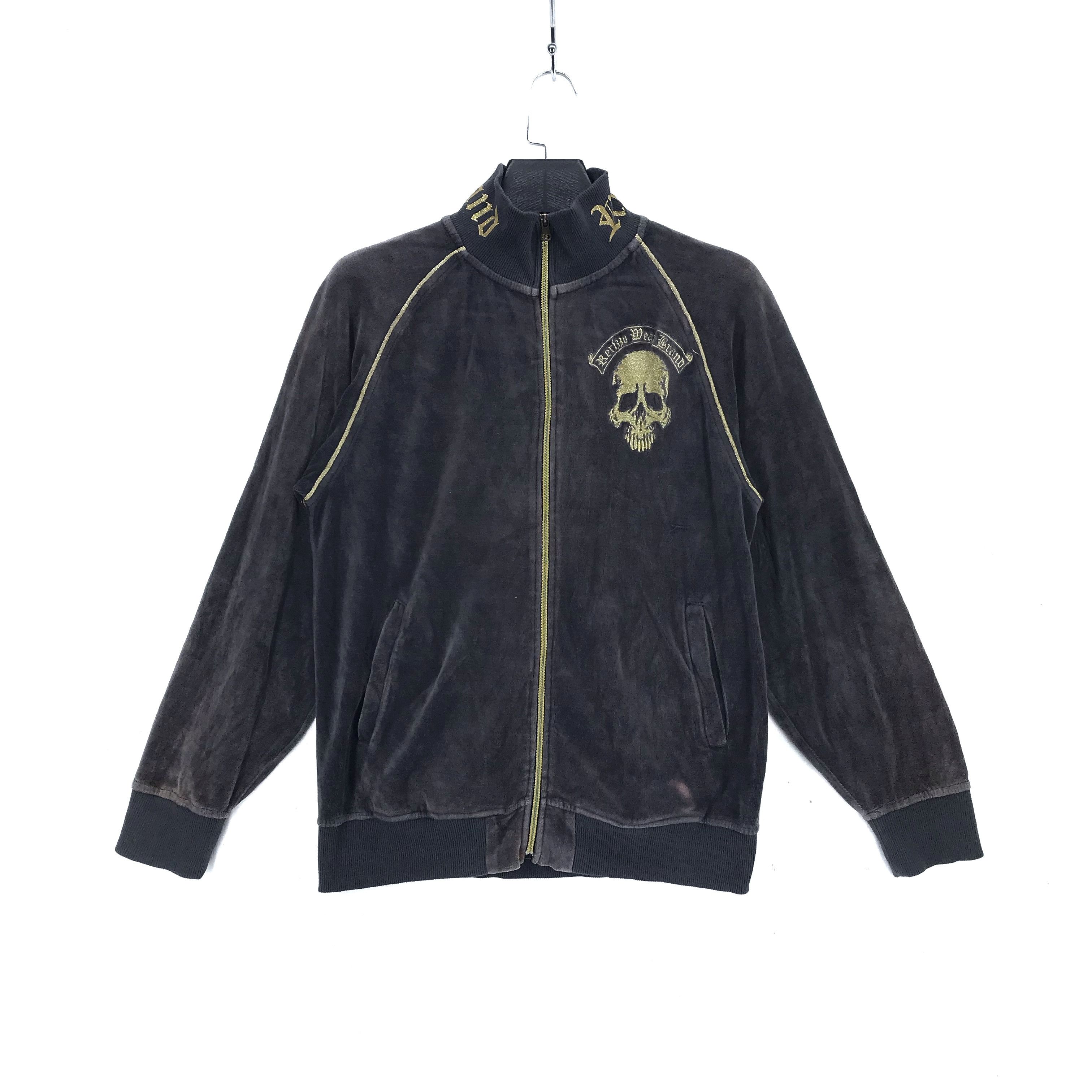 Japanese Brand RERIZZO Unassailable Skulls Big Logo Velvet Jacket #2333-91 Size US L / EU 52-54 / 3 - 3 Thumbnail