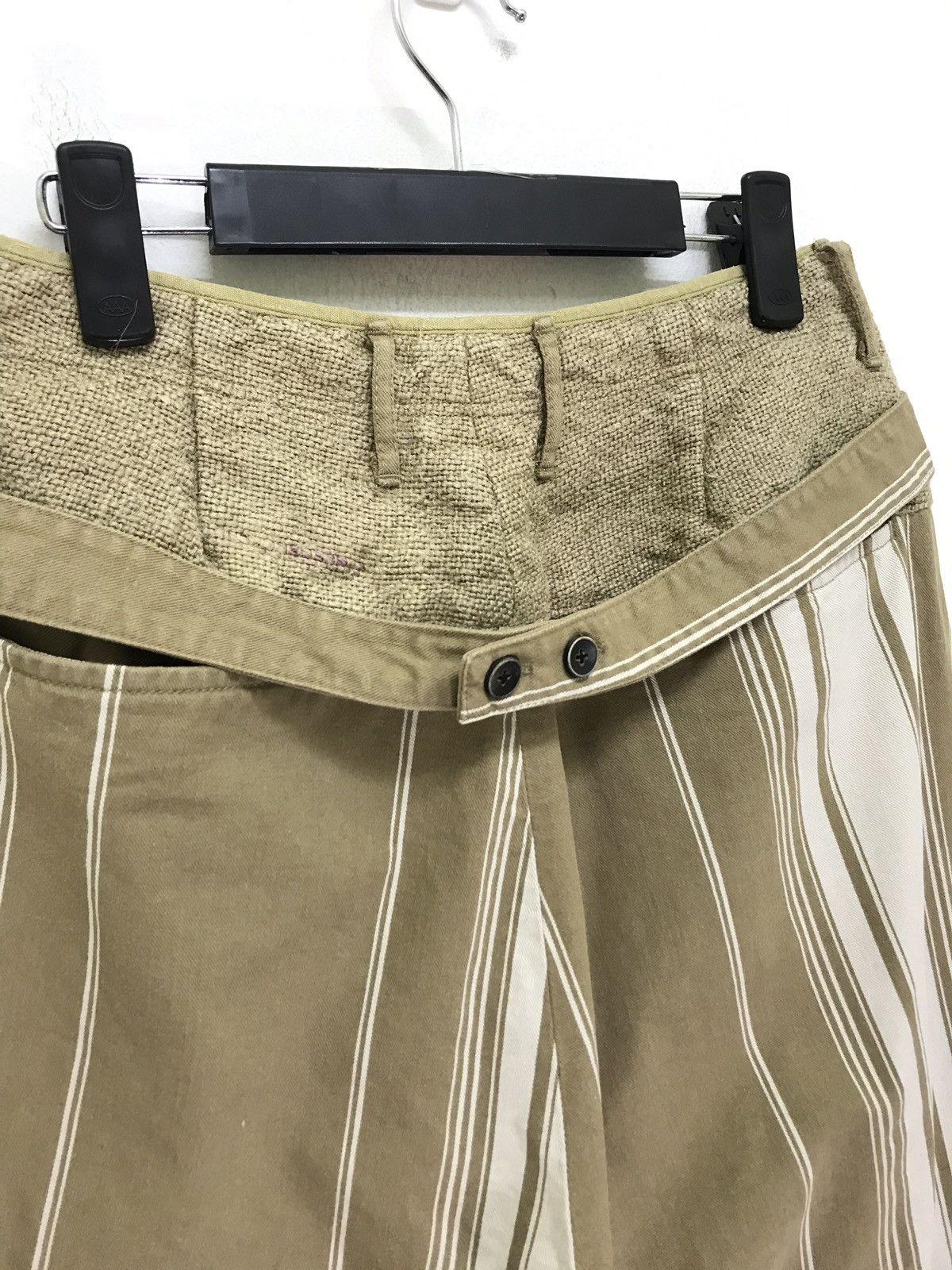 Kapital Kapital Cropped Pant Striped Hybrid Woven Linen Size US 28 / EU 44 - 2 Thumbnail