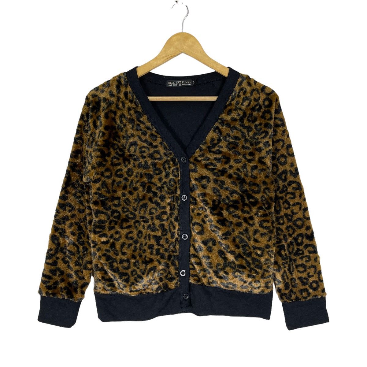 Japanese Brand × Seditionaries 🔥HELL CAT PUNKS LEOPARD VELVET CARDIGAN Size S / US 4 / IT 40 - 1 Thumbnail