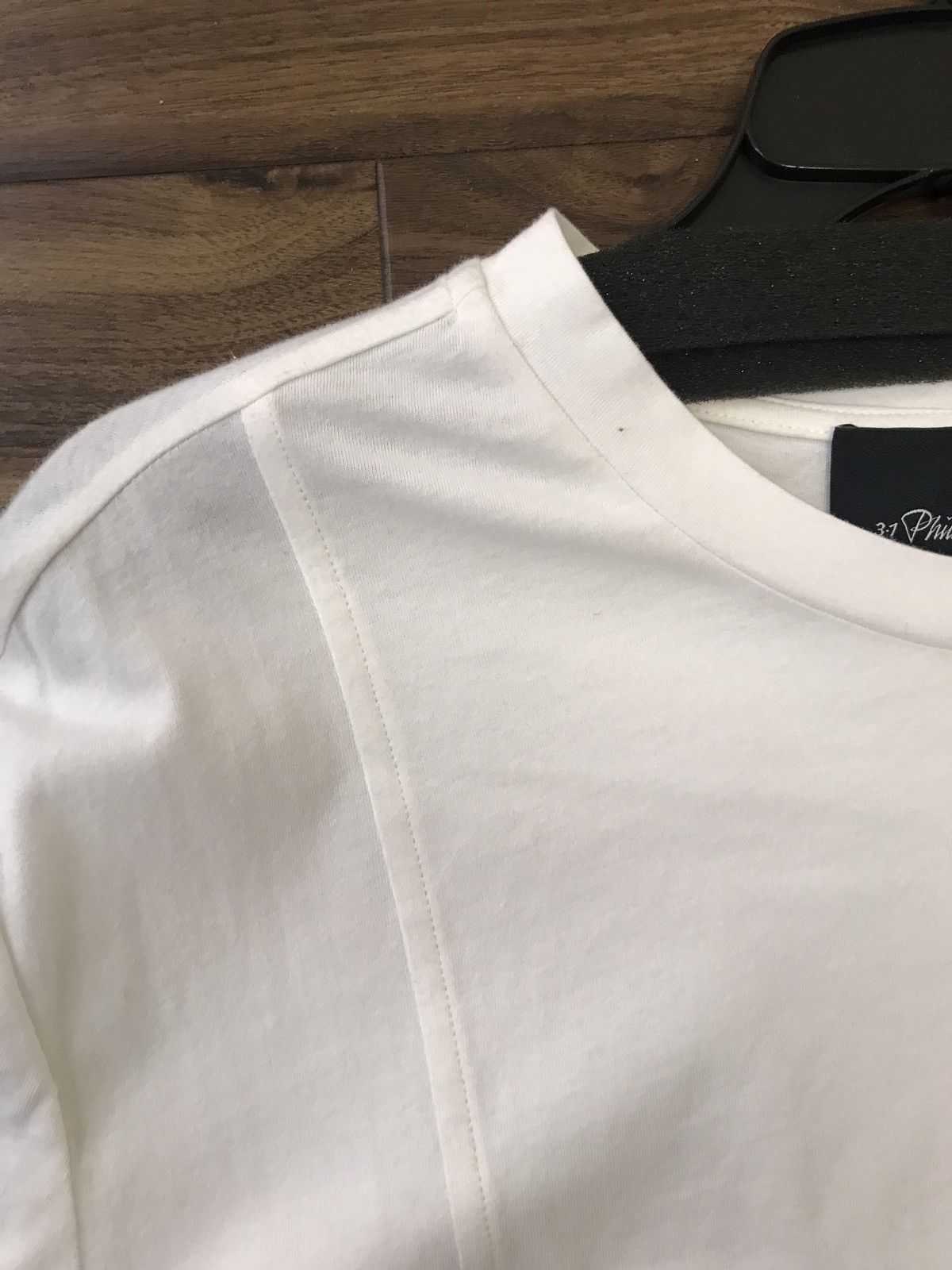 3.1 Phillip Lim White Tee With Floral Bottom Detail Size US M / EU 48-50 / 2 - 7 Thumbnail