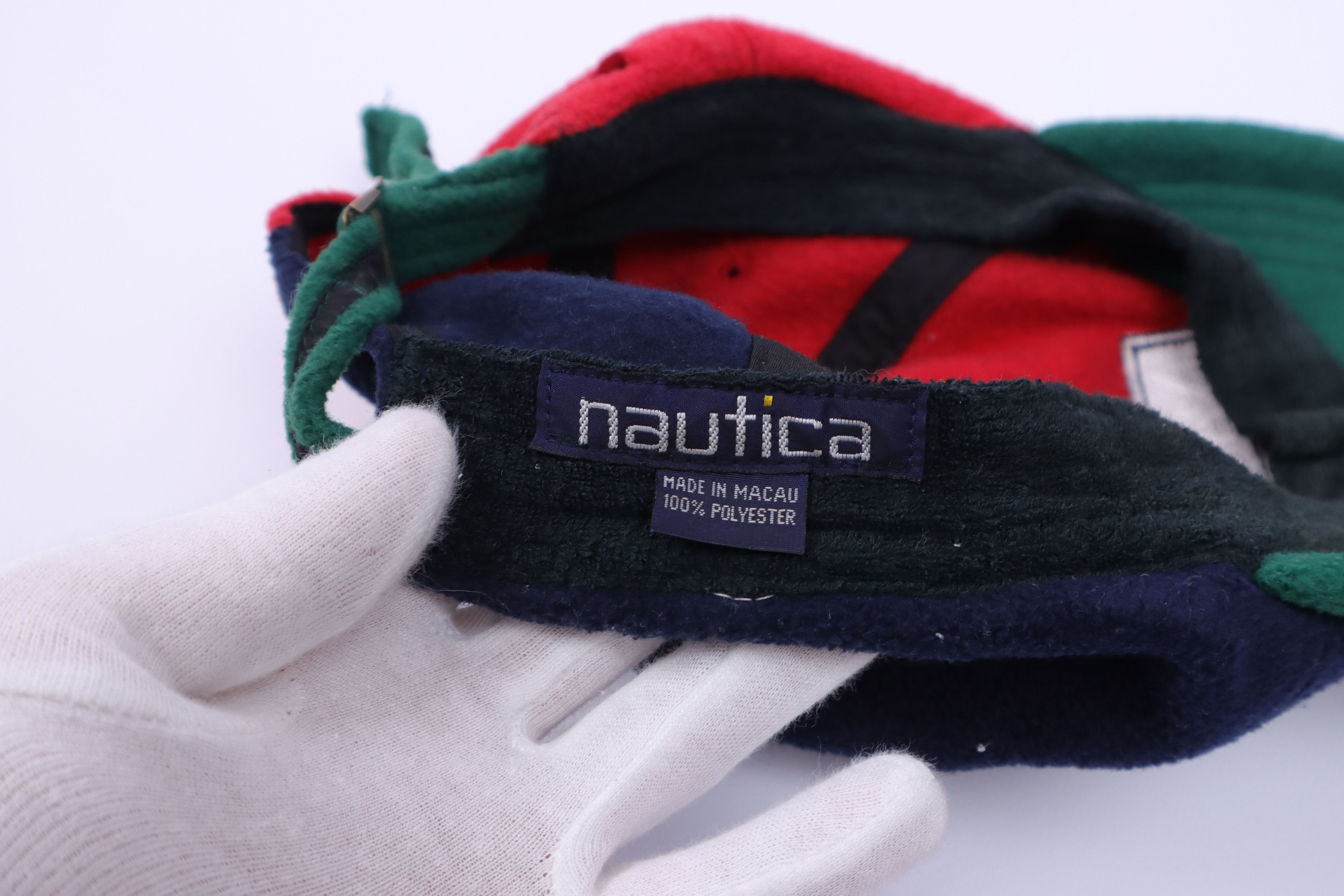 Nautica × Vintage Nautica Fleece Patchwork Cap Size ONE SIZE - 6 Thumbnail
