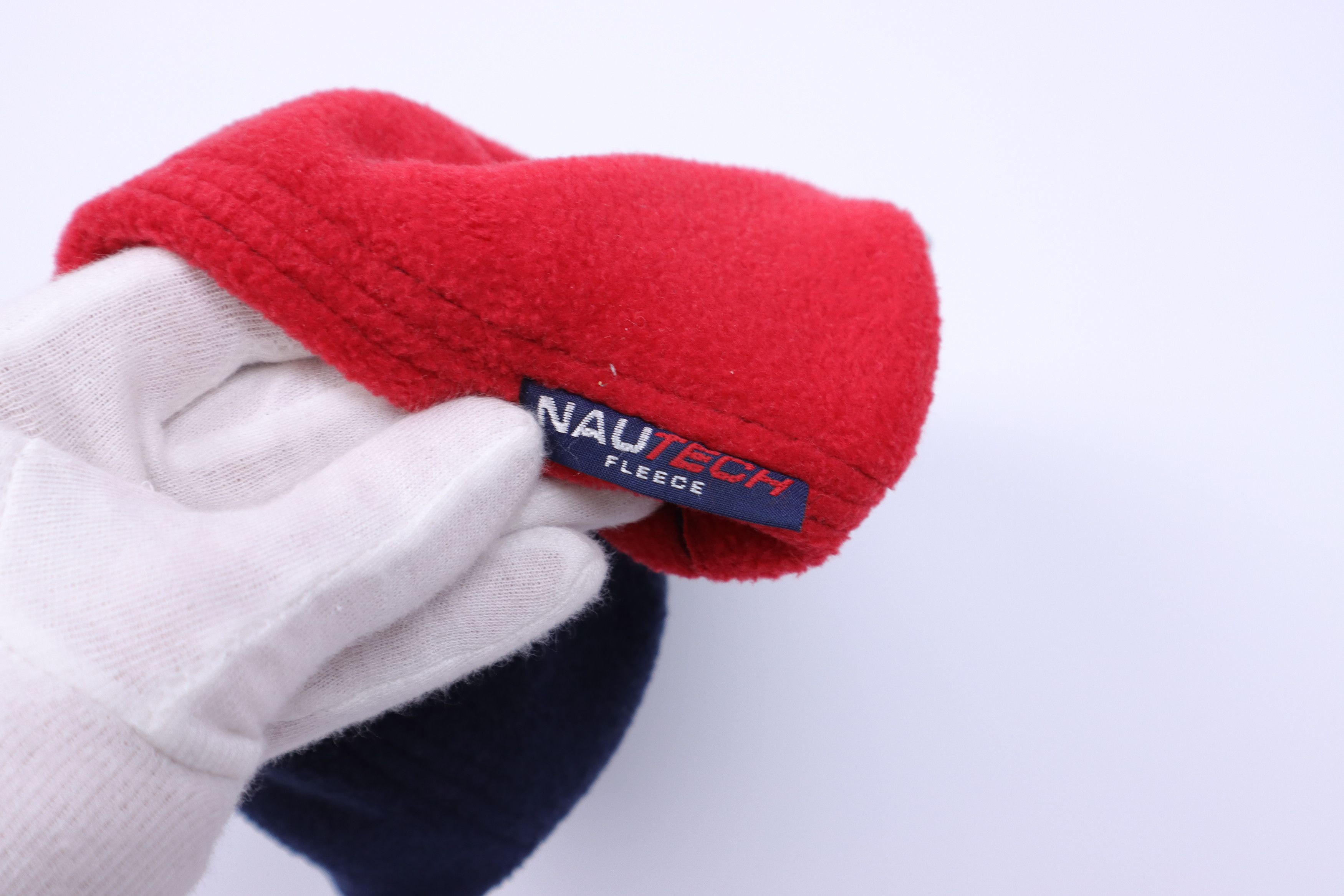 Nautica × Vintage Nautica Fleece Patchwork Cap Size ONE SIZE - 4 Thumbnail