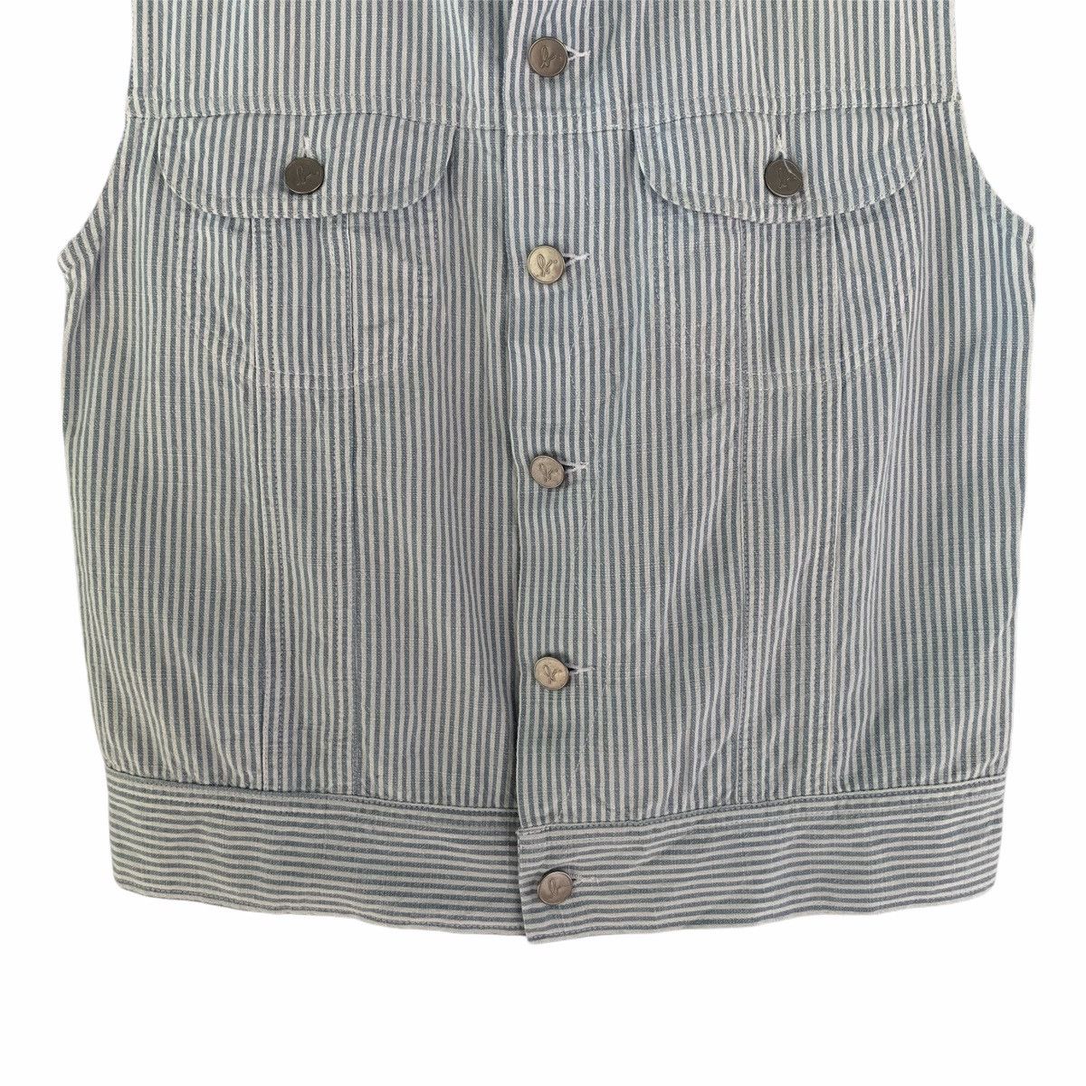 agnes b. Agnes B Hickory Striped Style Vest Size US XS / EU 42 / 0 - 4 Thumbnail