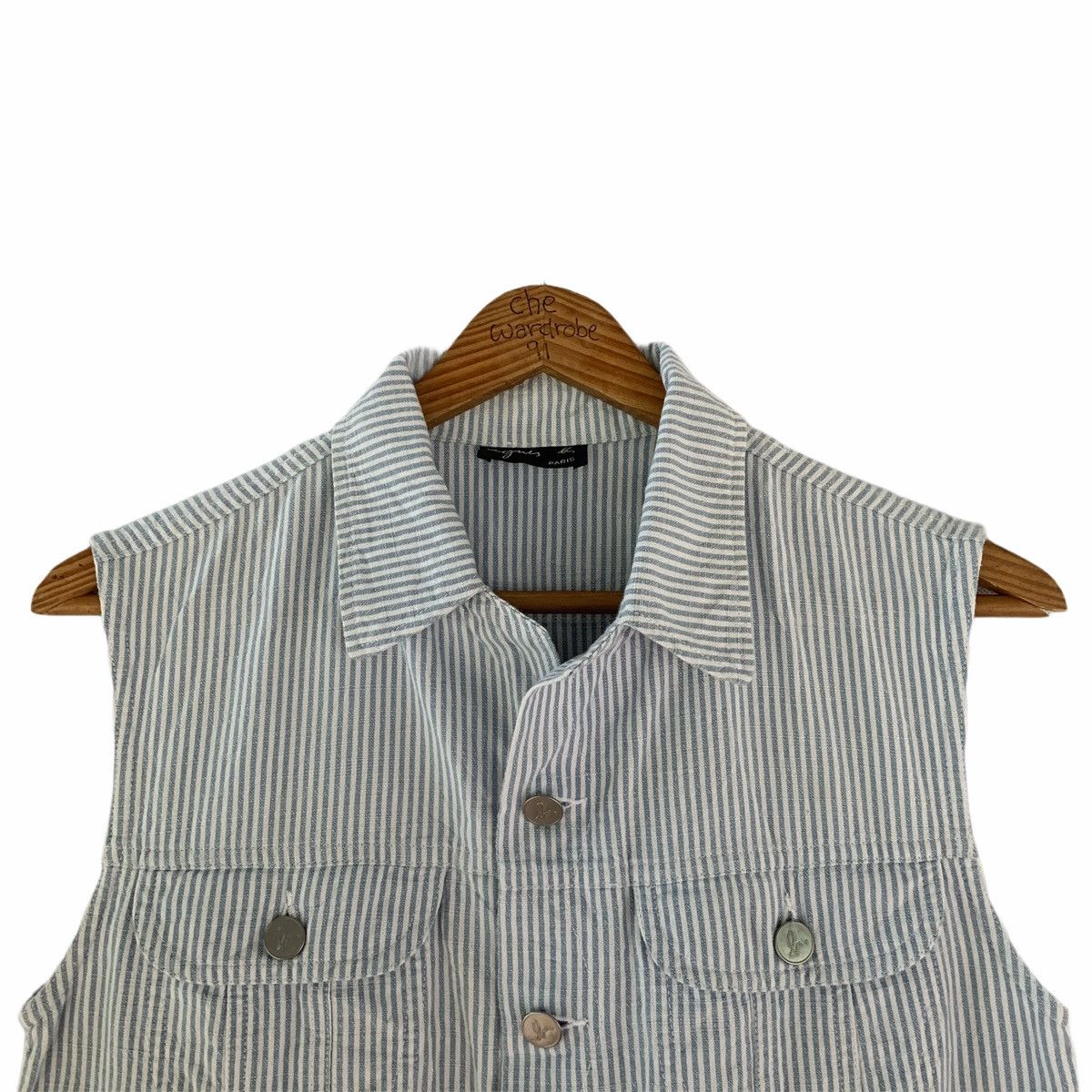 agnes b. Agnes B Hickory Striped Style Vest Size US XS / EU 42 / 0 - 3 Thumbnail