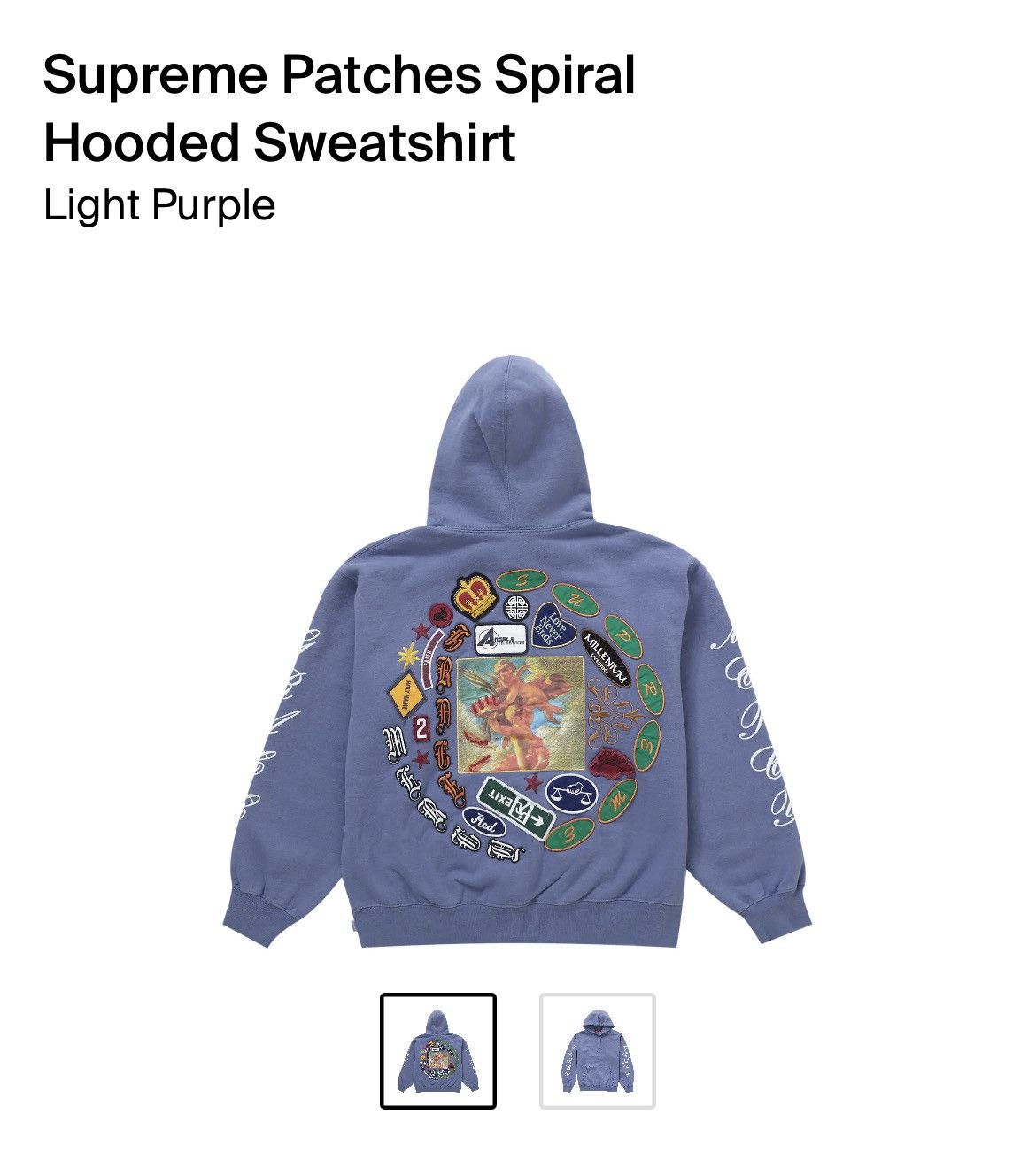 Supreme patches spiral hoodie | Grailed