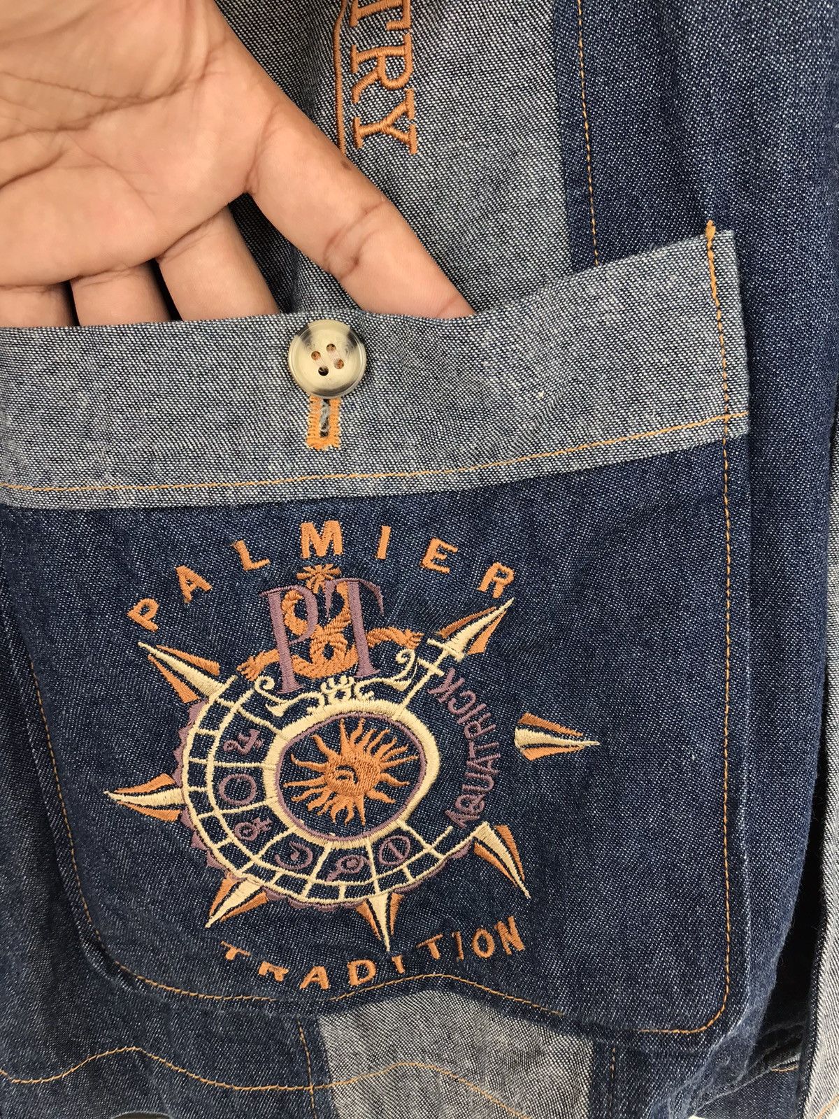 Japanese Brand 90s Bonskip Denim Patchwork Jacket Size US XL / EU 56 / 4 - 8 Thumbnail