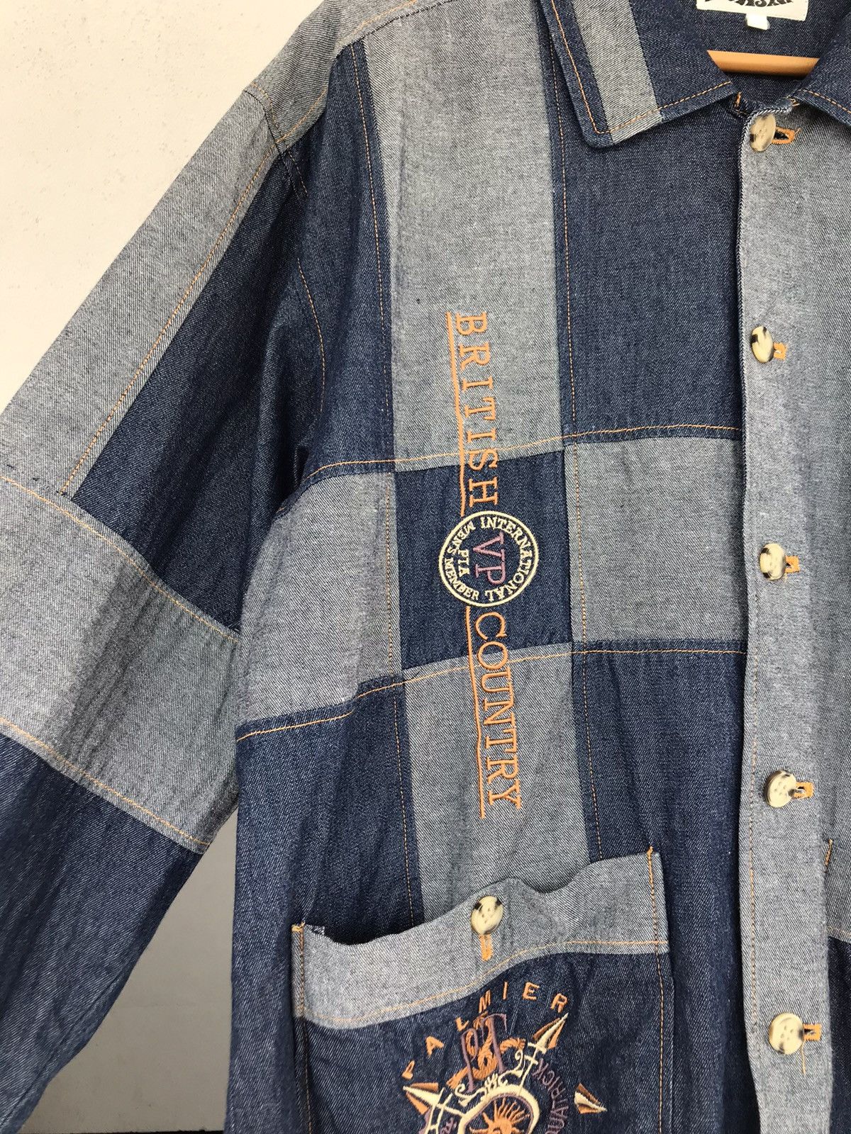 Japanese Brand 90s Bonskip Denim Patchwork Jacket Size US XL / EU 56 / 4 - 10 Thumbnail