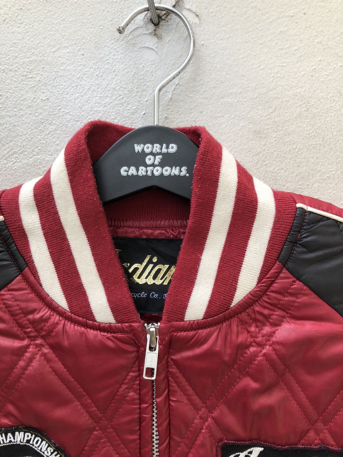 Vintage Indian Motocycles Quilting Polyester Bomber Jacket Size US L / EU 52-54 / 3 - 17 Thumbnail