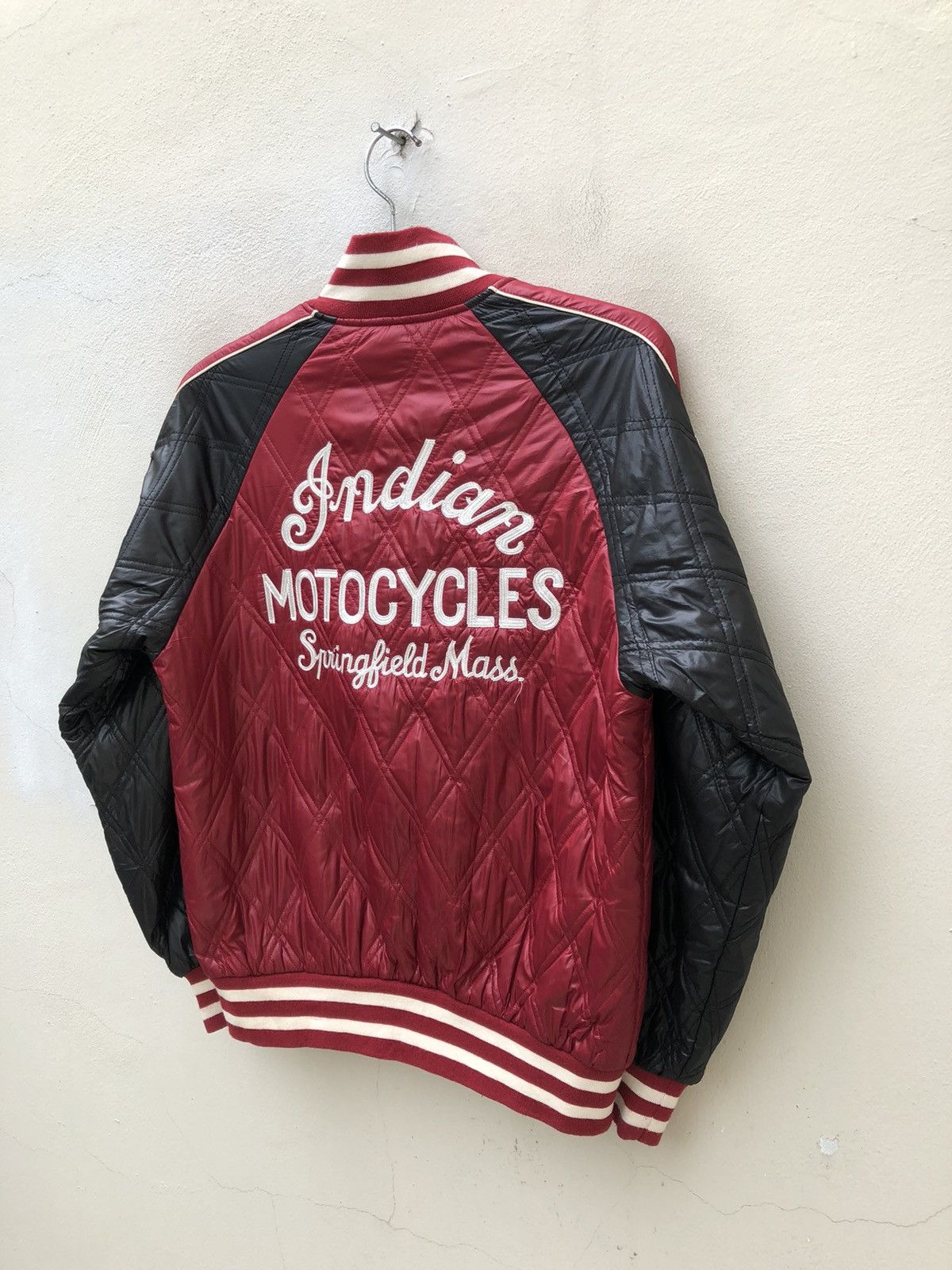Vintage Indian Motocycles Quilting Polyester Bomber Jacket Size US L / EU 52-54 / 3 - 15 Thumbnail