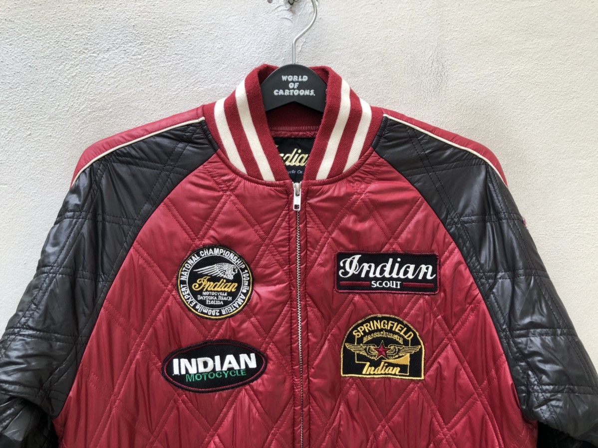 Vintage Indian Motocycles Quilting Polyester Bomber Jacket Size US L / EU 52-54 / 3 - 8 Thumbnail
