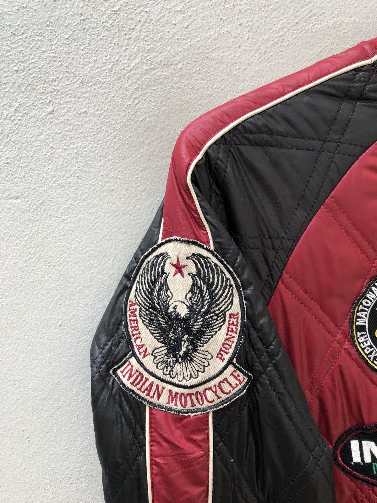 Vintage Indian Motocycles Quilting Polyester Bomber Jacket Size US L / EU 52-54 / 3 - 12 Thumbnail