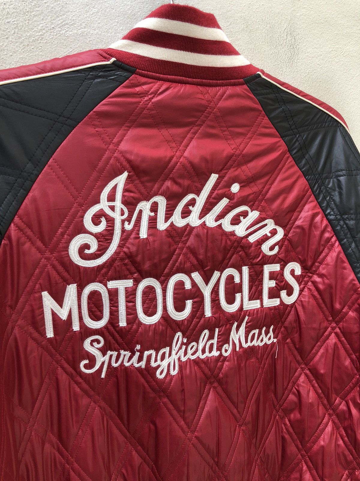 Vintage Indian Motocycles Quilting Polyester Bomber Jacket Size US L / EU 52-54 / 3 - 16 Thumbnail