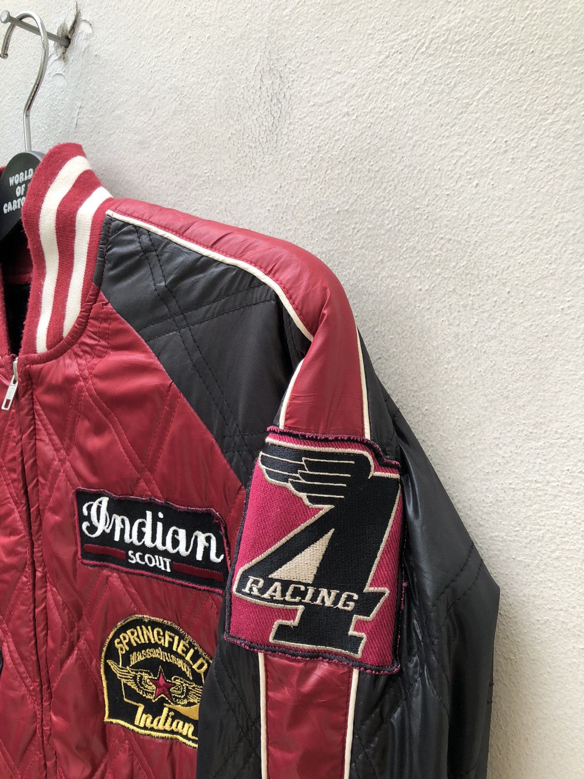 Vintage Indian Motocycles Quilting Polyester Bomber Jacket Size US L / EU 52-54 / 3 - 10 Thumbnail