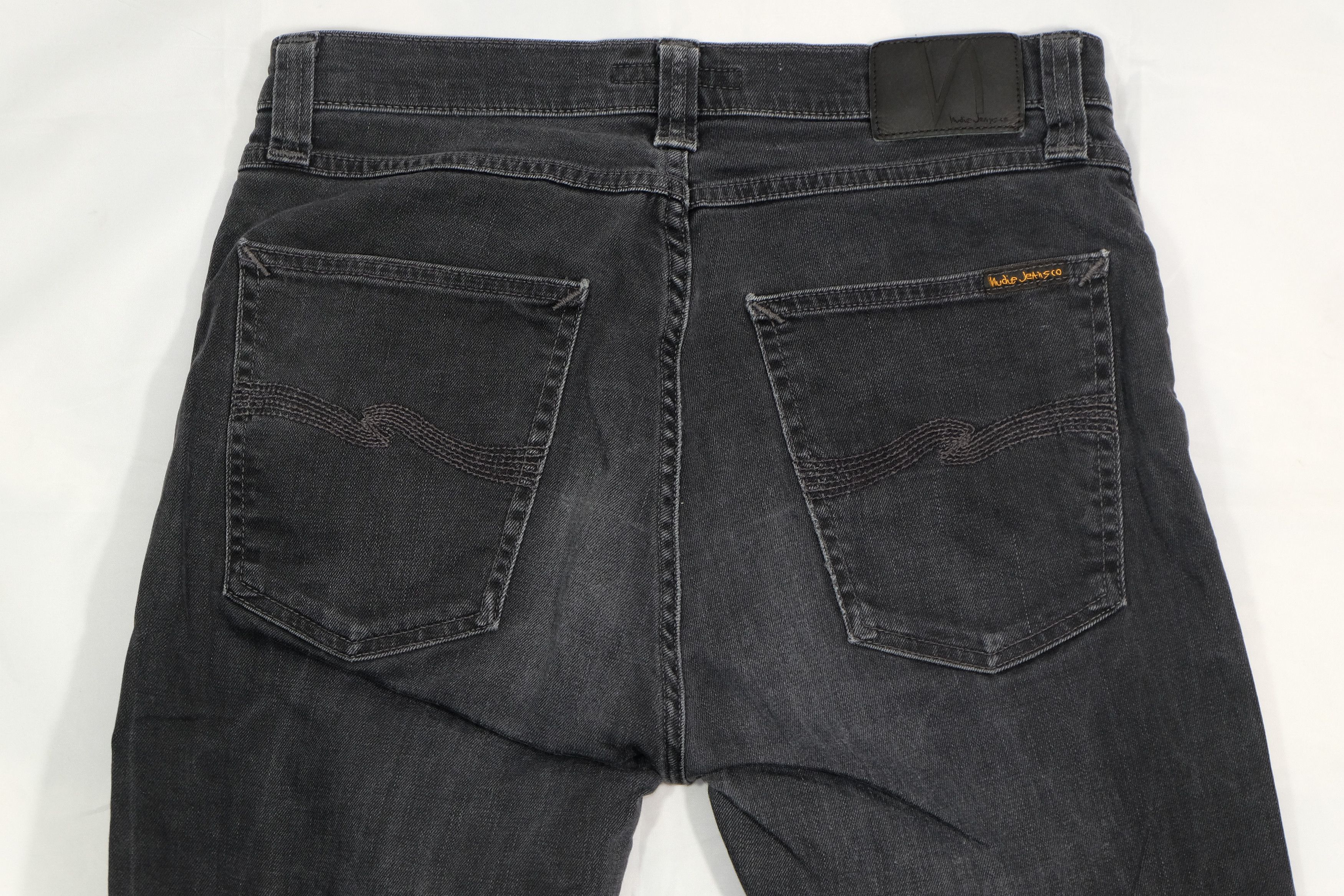 Nudie Jeans Nudie Jeans Pipe Led Monolith Black Denim Skinny Size US 31 - 4 Thumbnail