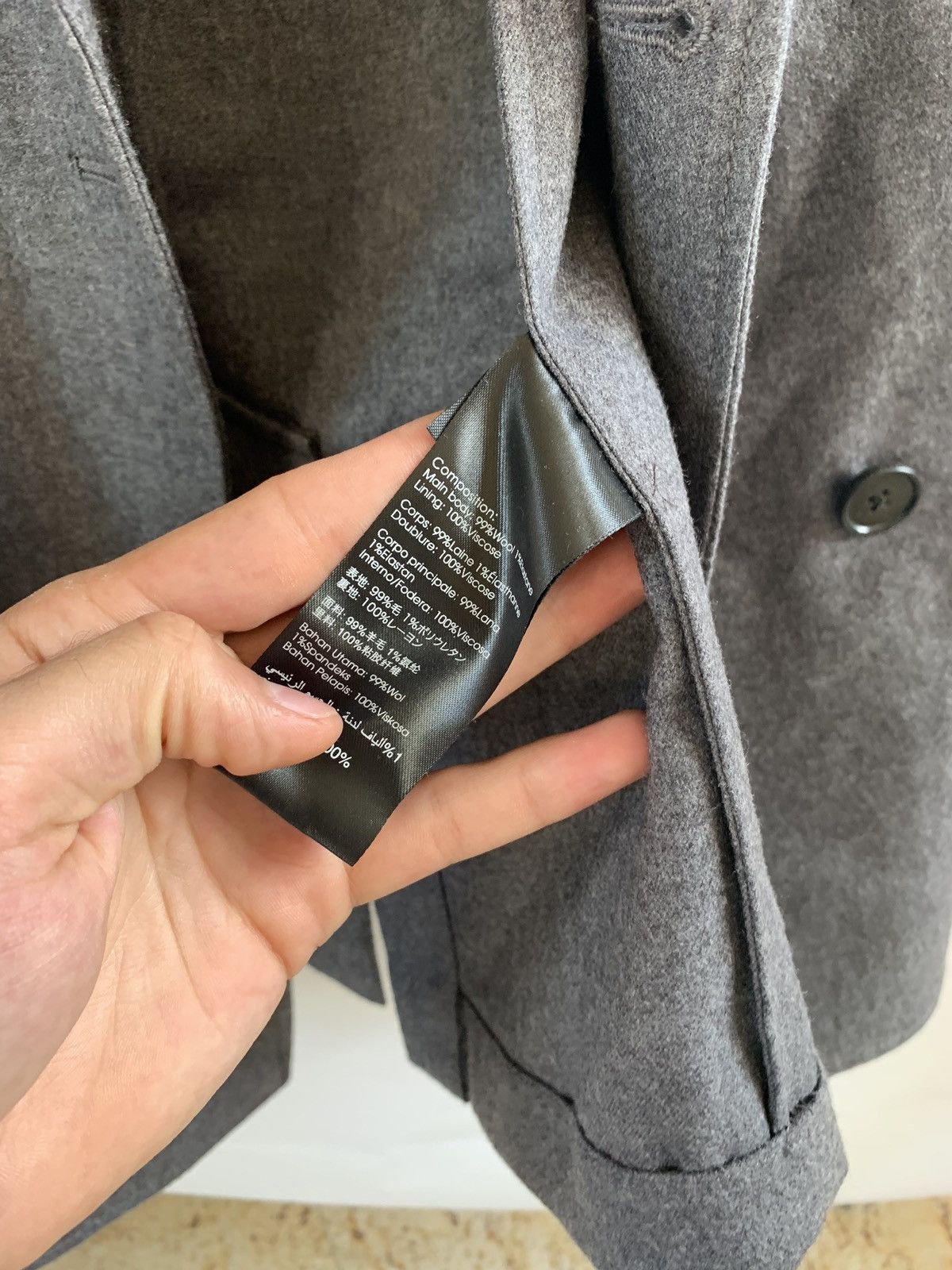 3.1 Phillip Lim Unconstructed Grey Wool Blazer Size US L / EU 52-54 / 3 - 12 Thumbnail
