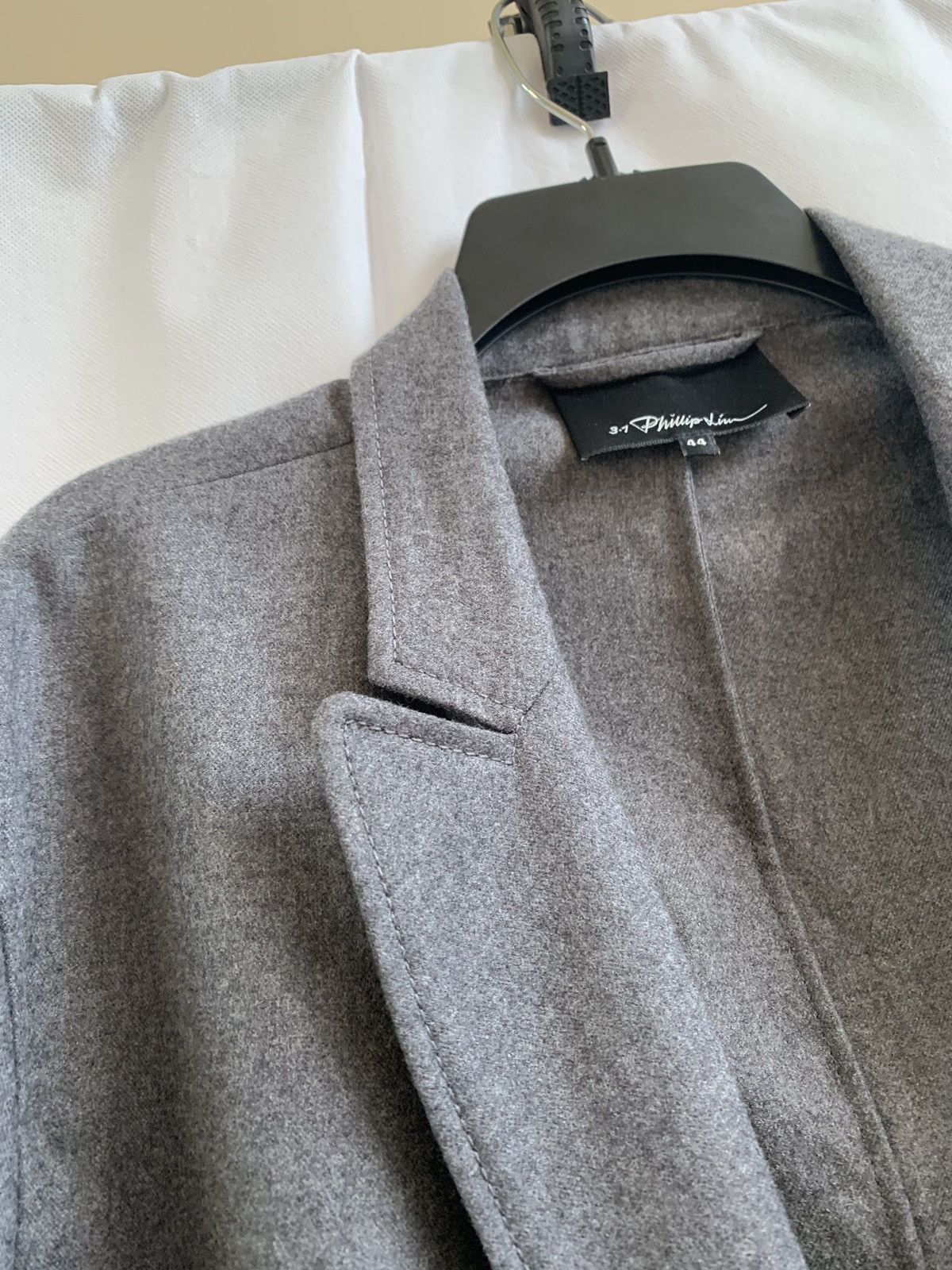 3.1 Phillip Lim Unconstructed Grey Wool Blazer Size US L / EU 52-54 / 3 - 9 Thumbnail