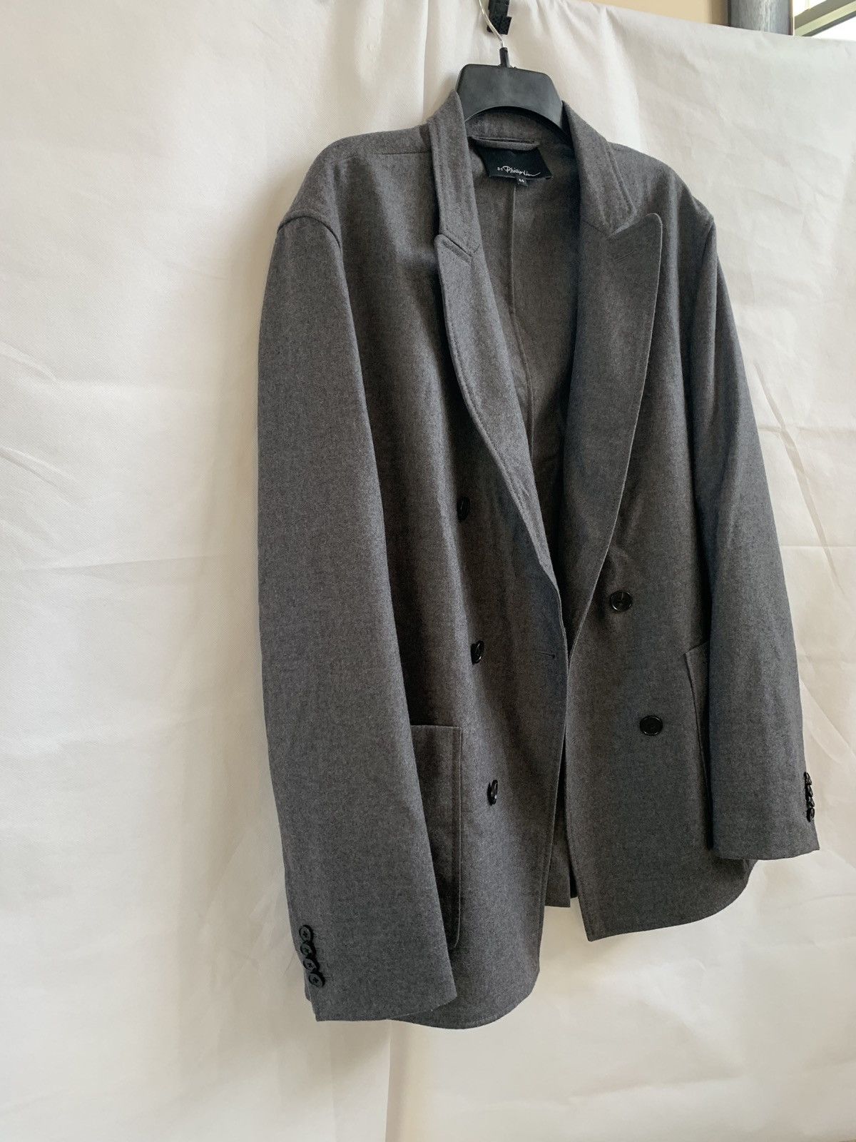 3.1 Phillip Lim Unconstructed Grey Wool Blazer Size US L / EU 52-54 / 3 - 7 Thumbnail