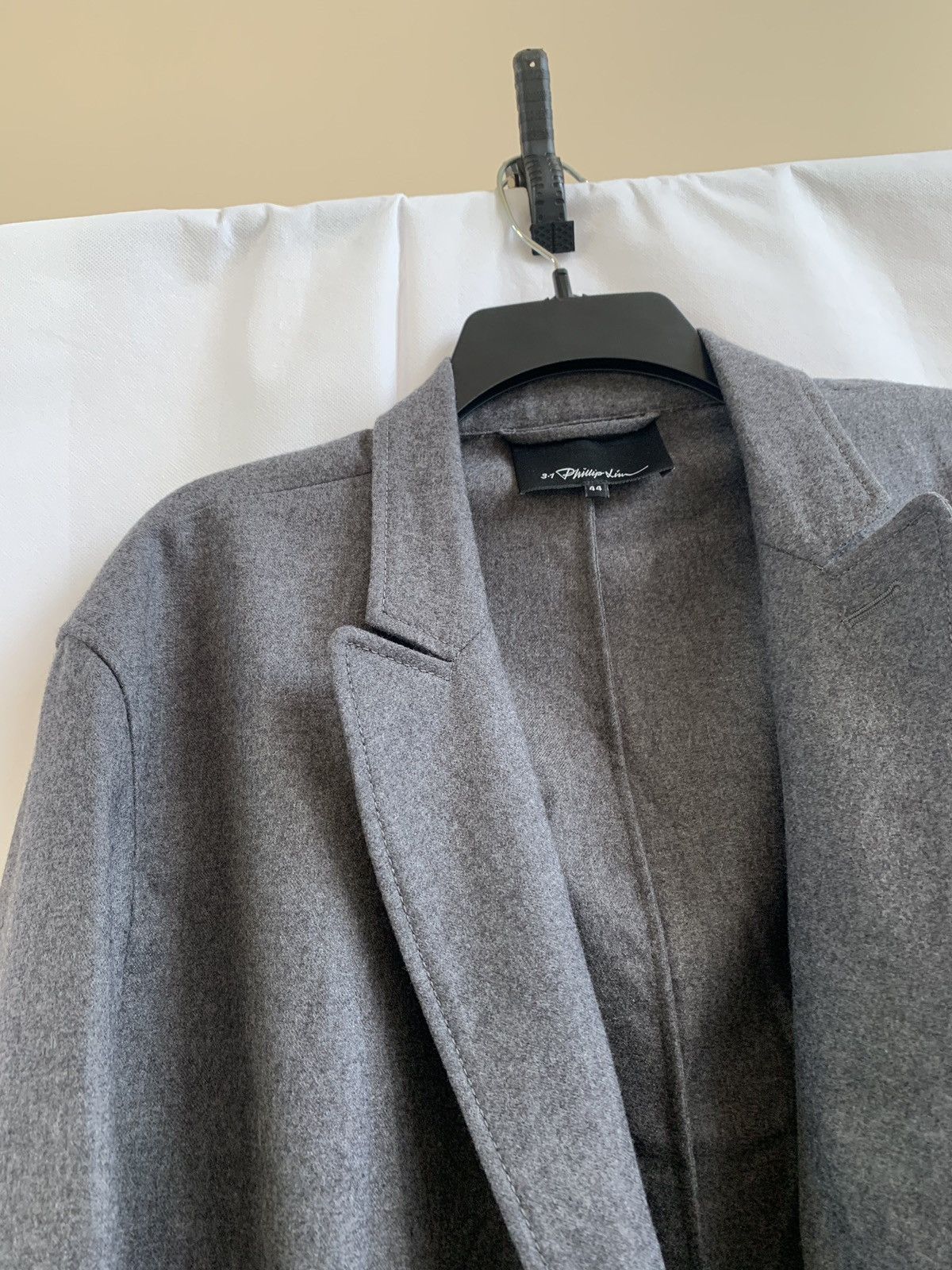 3.1 Phillip Lim Unconstructed Grey Wool Blazer Size US L / EU 52-54 / 3 - 8 Thumbnail