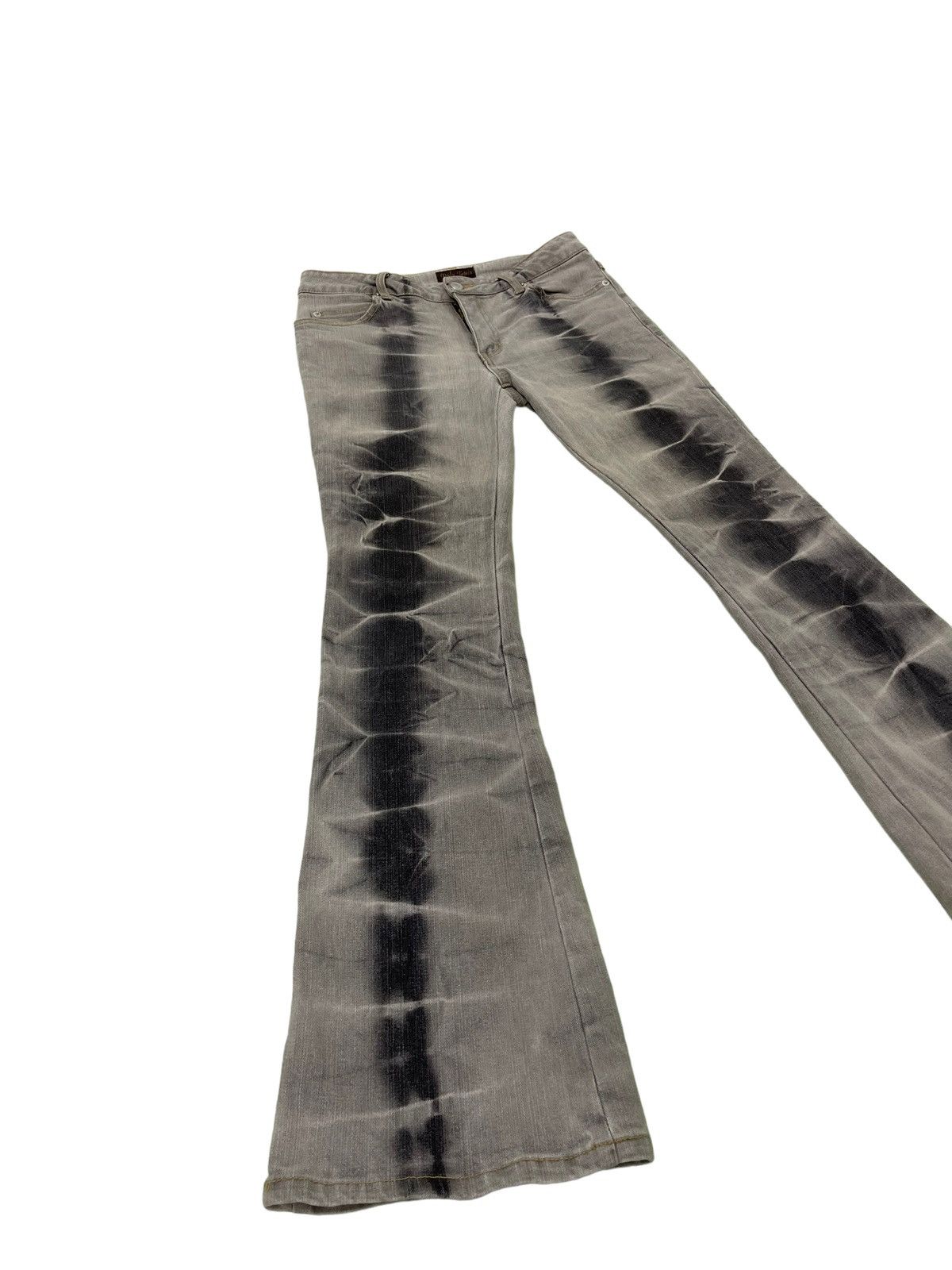 Japanese Brand Flare Jeans Daily Topics Acid Wash Stretch Skinny 4🟦4 Size US 29 - 1 Thumbnail