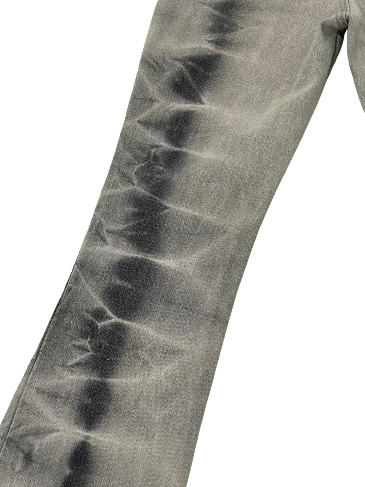 Japanese Brand Flare Jeans Daily Topics Acid Wash Stretch Skinny 4🟦4 Size US 29 - 16 Thumbnail