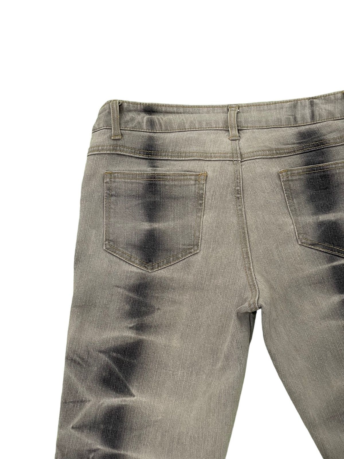 Japanese Brand Flare Jeans Daily Topics Acid Wash Stretch Skinny 4🟦4 Size US 29 - 18 Thumbnail