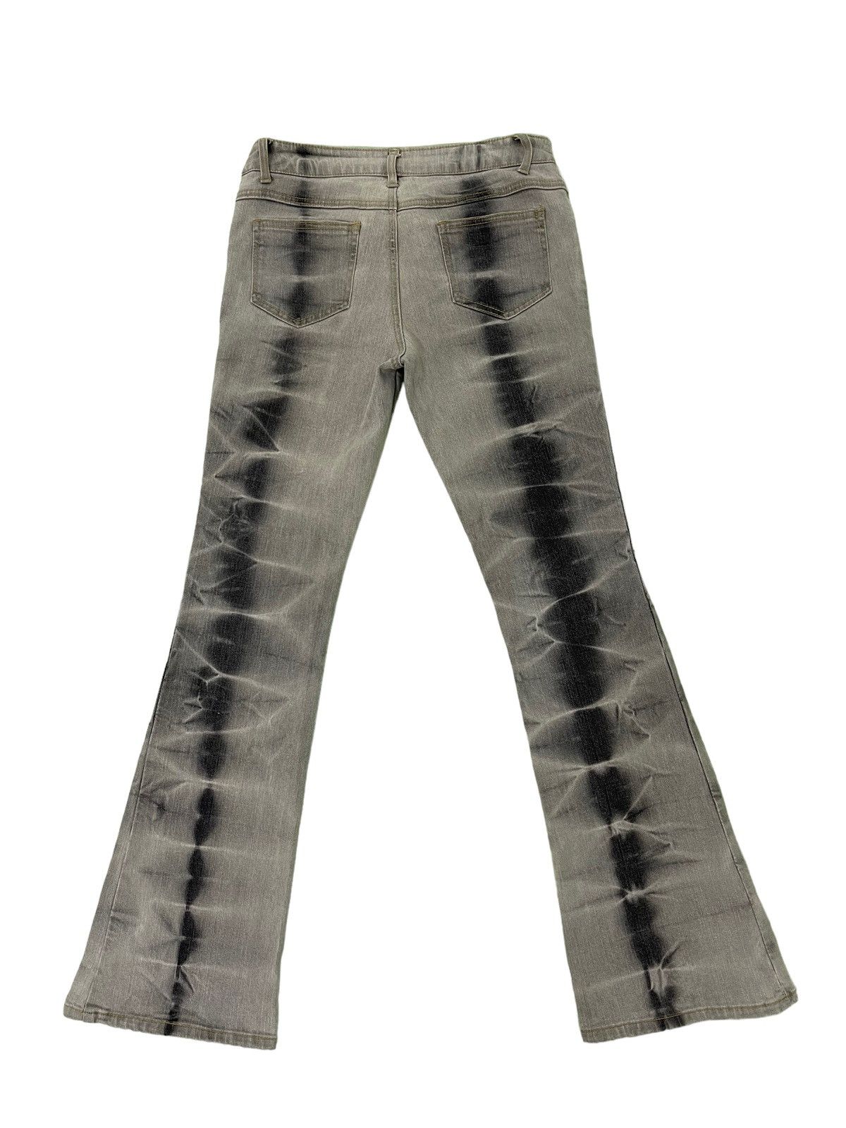Japanese Brand Flare Jeans Daily Topics Acid Wash Stretch Skinny 4🟦4 Size US 29 - 11 Thumbnail