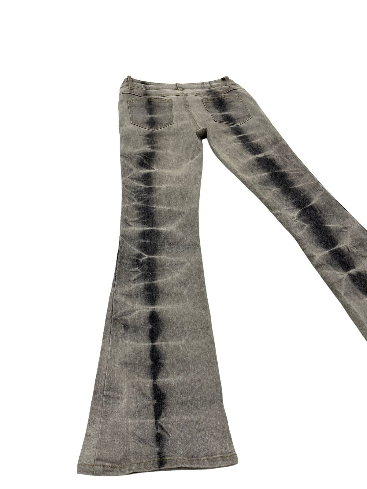 Japanese Brand Flare Jeans Daily Topics Acid Wash Stretch Skinny 4🟦4 Size US 29 - 12 Thumbnail