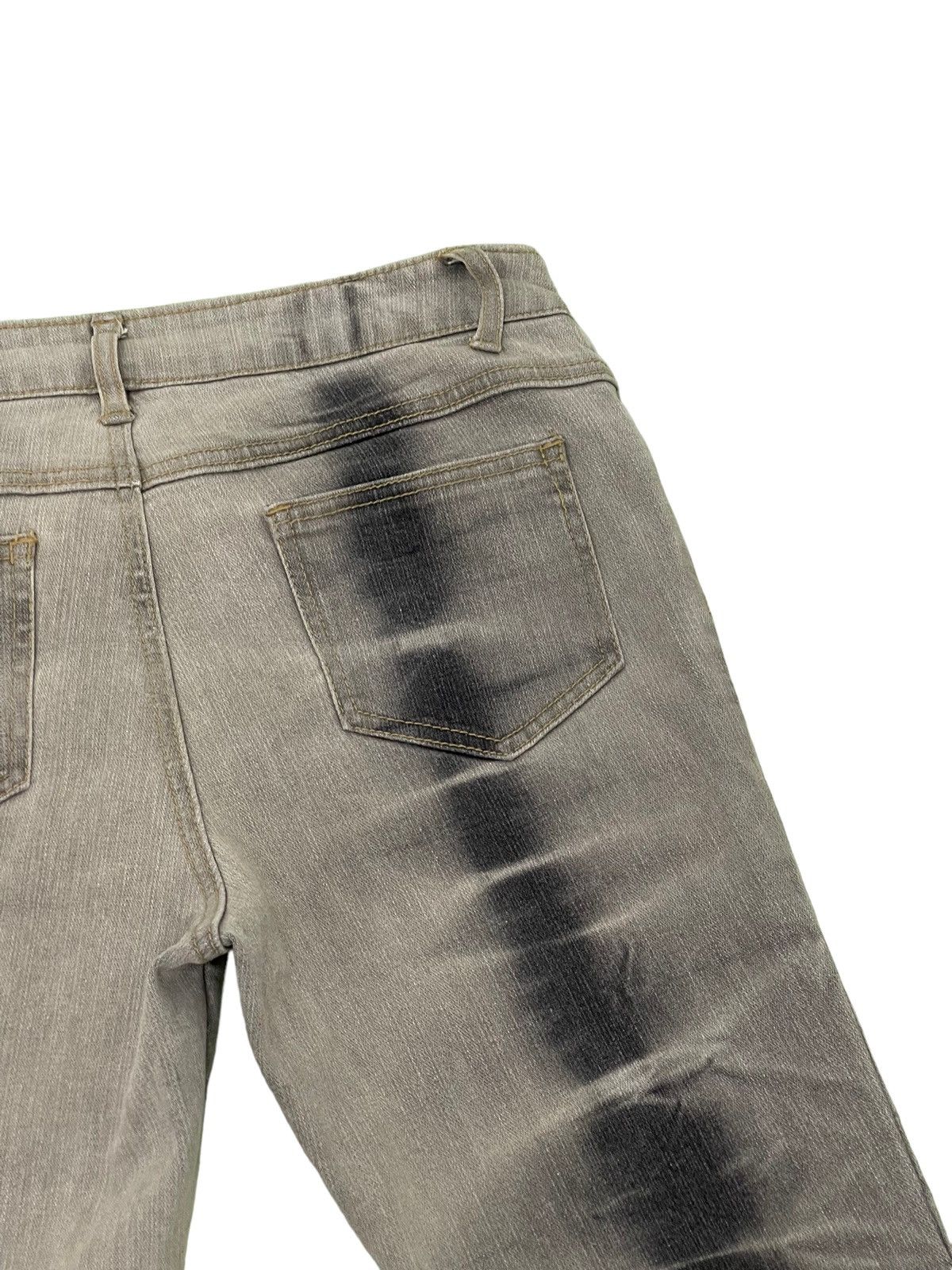 Japanese Brand Flare Jeans Daily Topics Acid Wash Stretch Skinny 4🟦4 Size US 29 - 19 Thumbnail