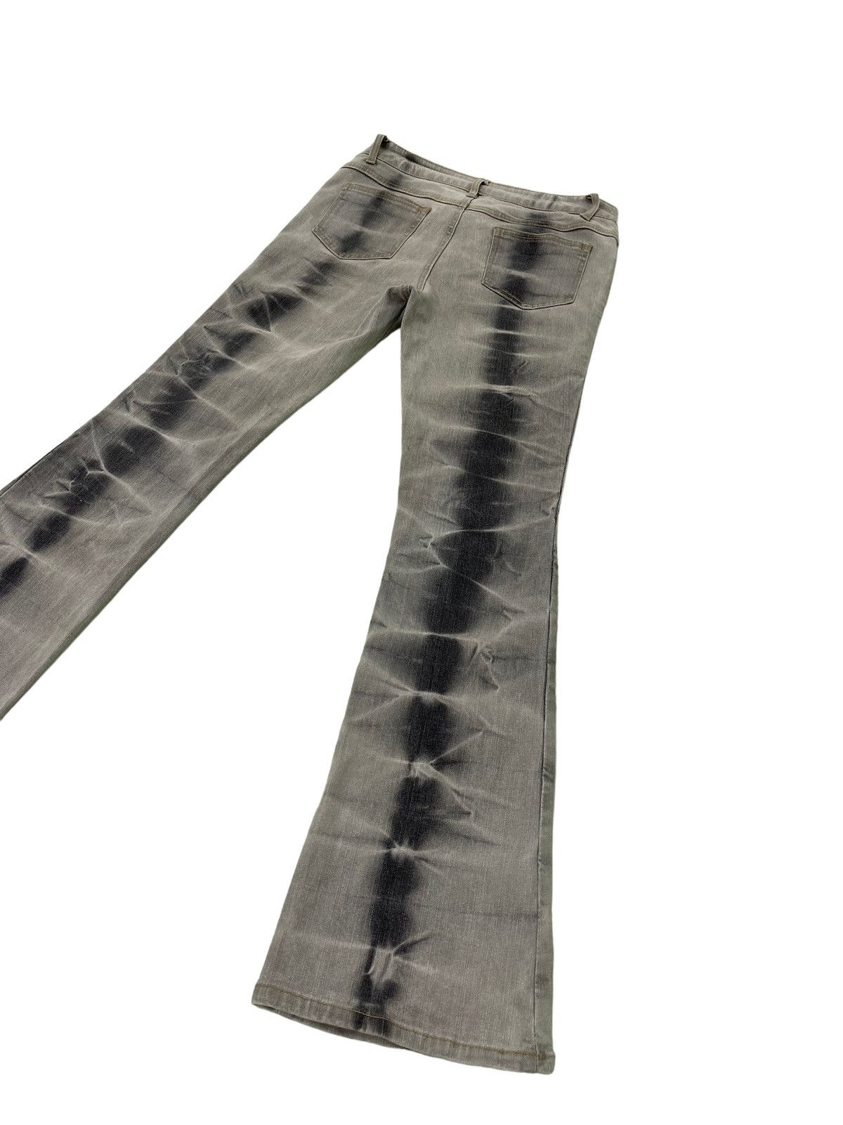 Japanese Brand Flare Jeans Daily Topics Acid Wash Stretch Skinny 4🟦4 Size US 29 - 13 Thumbnail