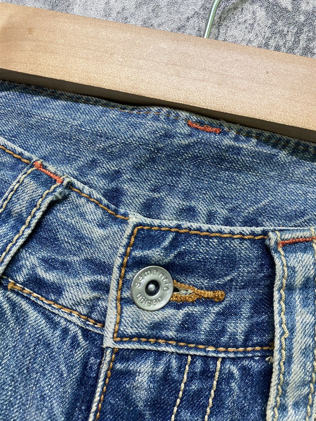 Japanese Brand Vintage SEMANTIC DESIGN Flared Distressed Cropped Denim Size US 29 - 10 Thumbnail
