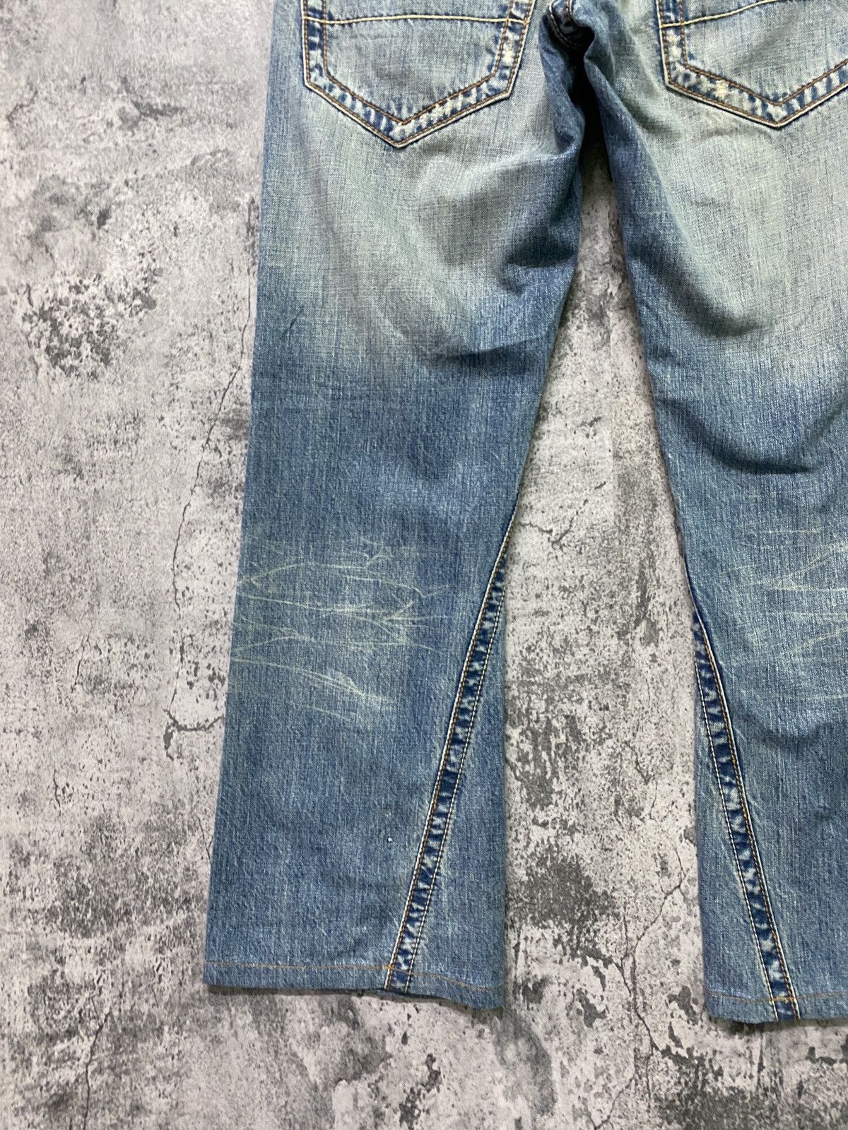 Japanese Brand Vintage SEMANTIC DESIGN Flared Distressed Cropped Denim Size US 29 - 15 Thumbnail