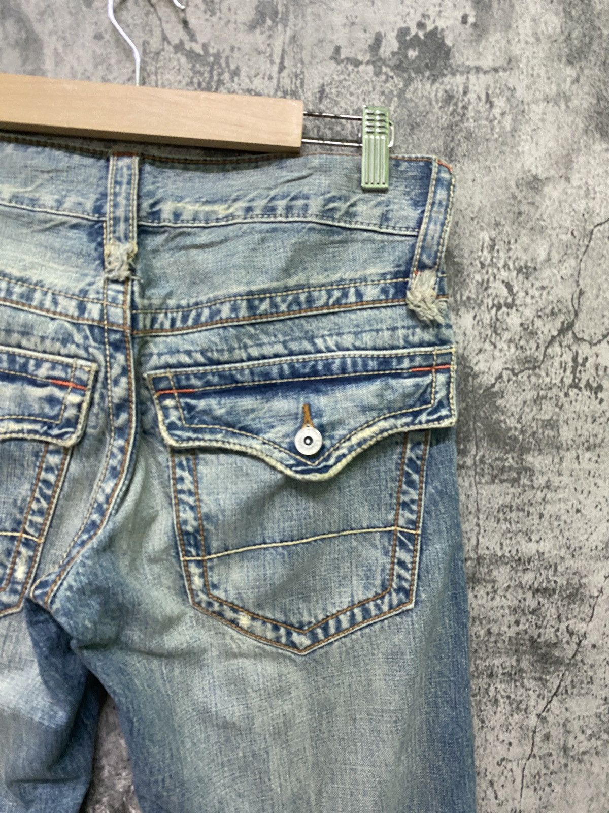 Japanese Brand Vintage SEMANTIC DESIGN Flared Distressed Cropped Denim Size US 29 - 13 Thumbnail