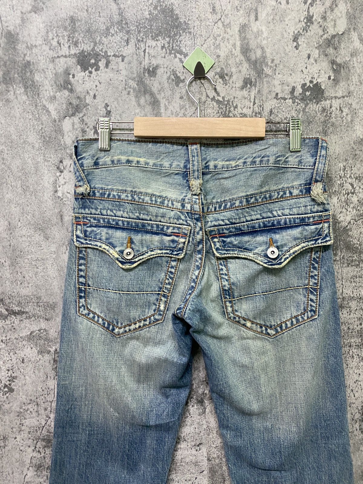 Japanese Brand Vintage SEMANTIC DESIGN Flared Distressed Cropped Denim Size US 29 - 11 Thumbnail