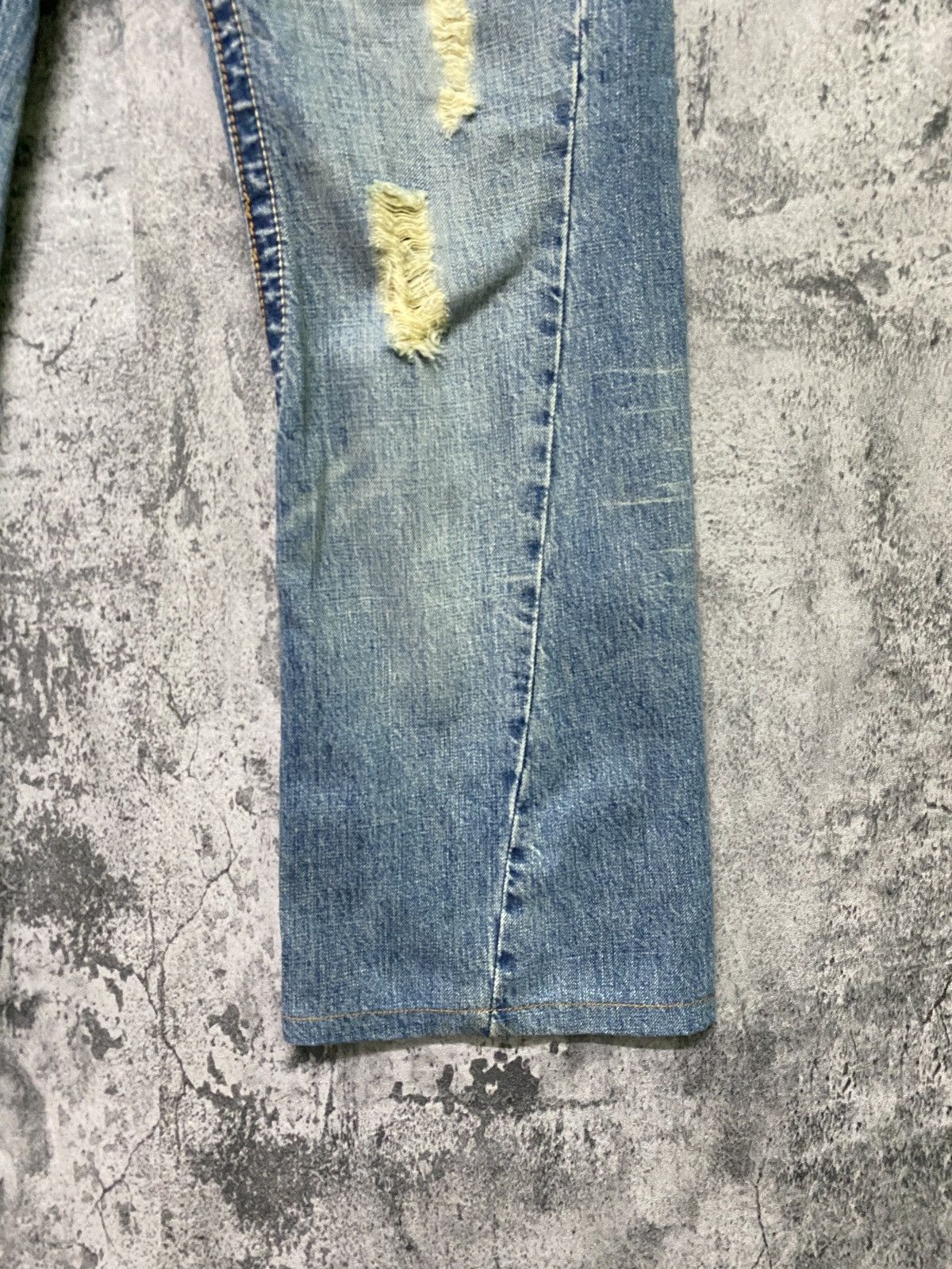 Japanese Brand Vintage SEMANTIC DESIGN Flared Distressed Cropped Denim Size US 29 - 7 Thumbnail