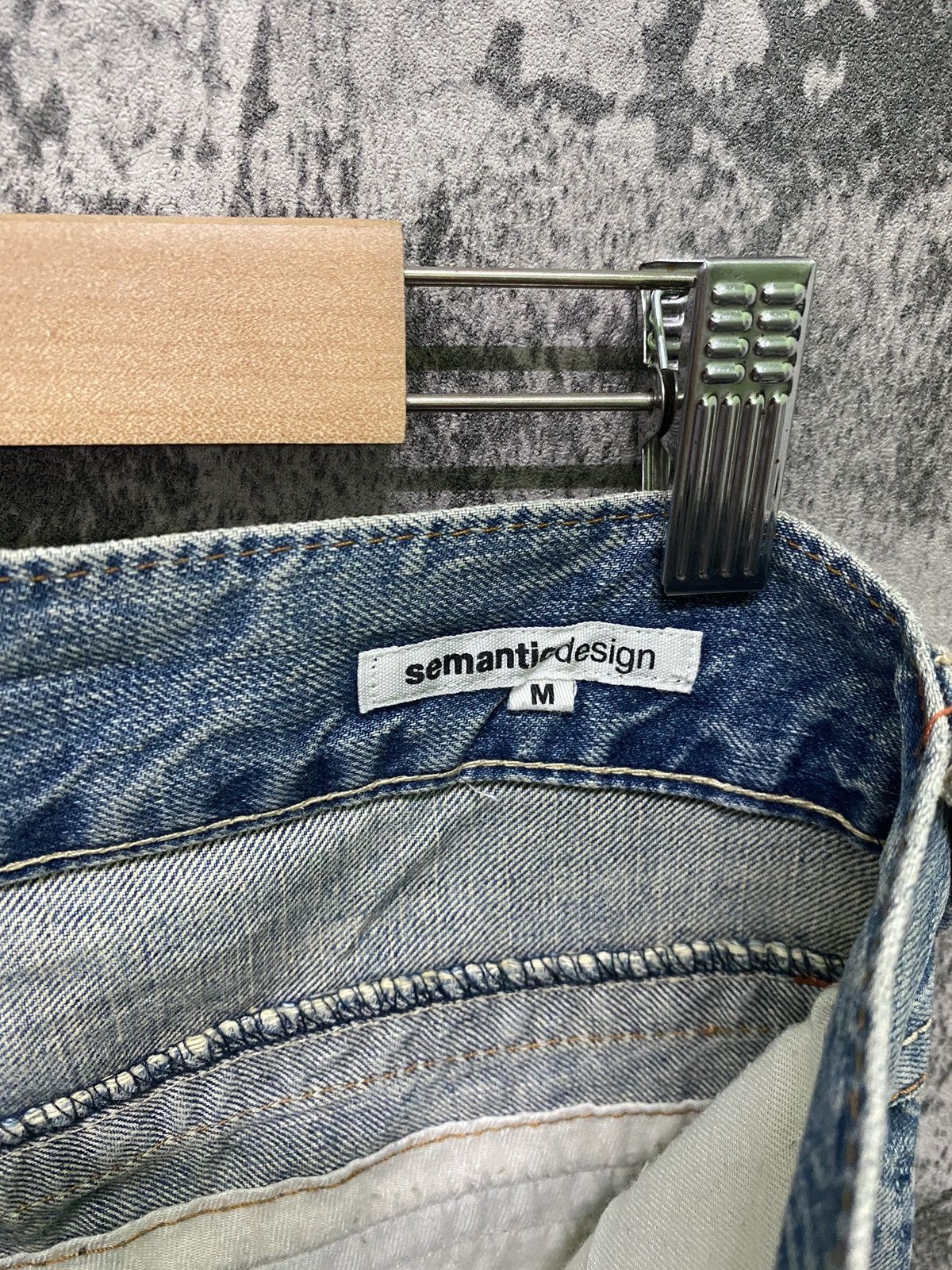 Japanese Brand Vintage SEMANTIC DESIGN Flared Distressed Cropped Denim Size US 29 - 18 Thumbnail