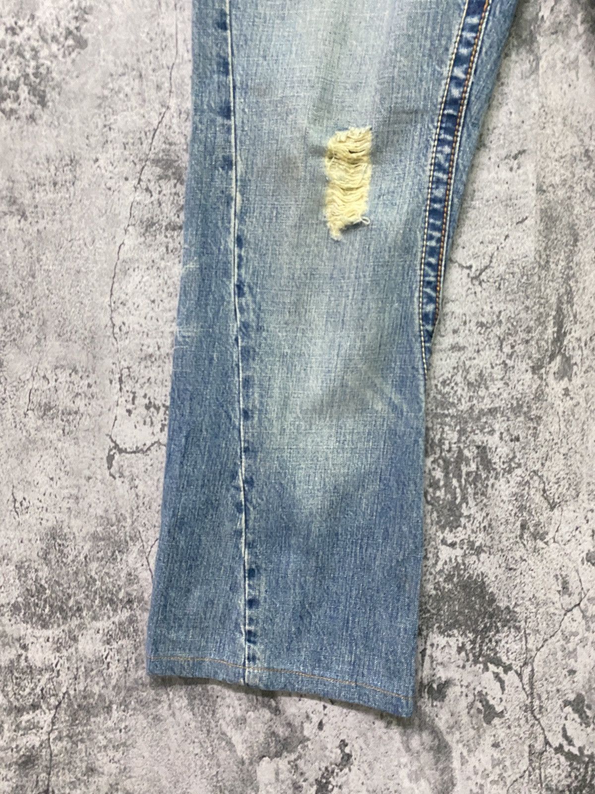 Japanese Brand Vintage SEMANTIC DESIGN Flared Distressed Cropped Denim Size US 29 - 9 Thumbnail