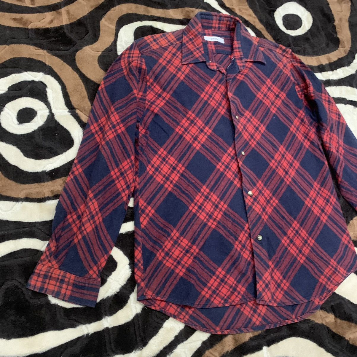 Flannel GILBEY Vintag 90s Tartan Plaid ButtonUp Punk Flannel Jacket Size US M / EU 48-50 / 2 - 1 Thumbnail