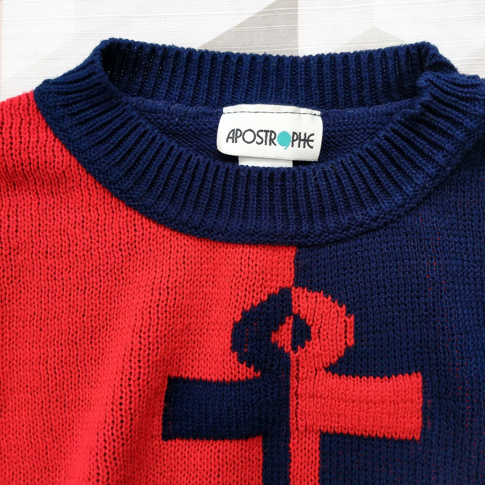 Vintage Vintage Apostrophe Nautical Anchor Stripe Knit Sweater Size US XL / EU 56 / 4 - 3 Thumbnail