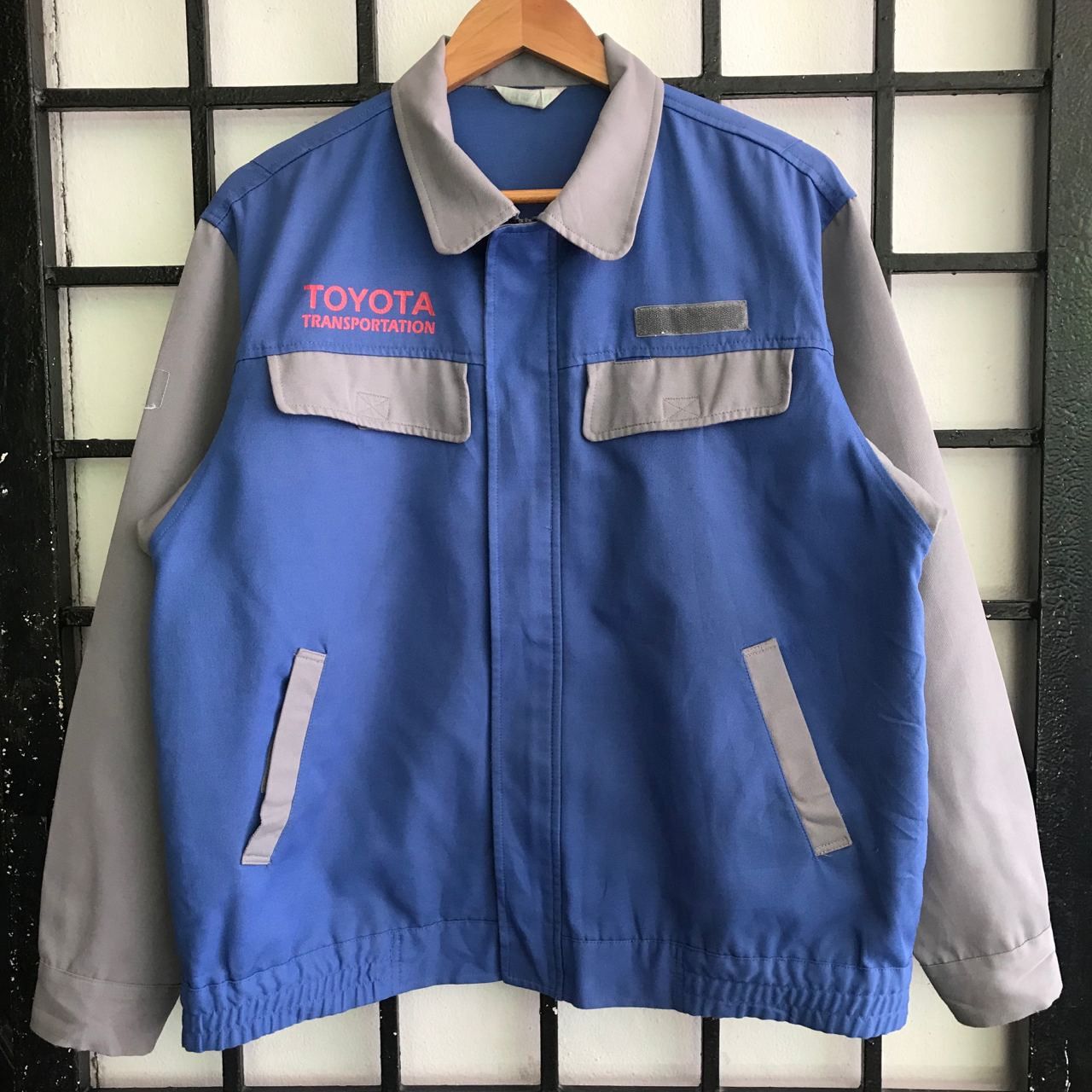 Japanese Brand Vintage TOYOTA TRANSPORTATION Workwear Bomber Jacket Size US M / EU 48-50 / 2 - 3 Thumbnail