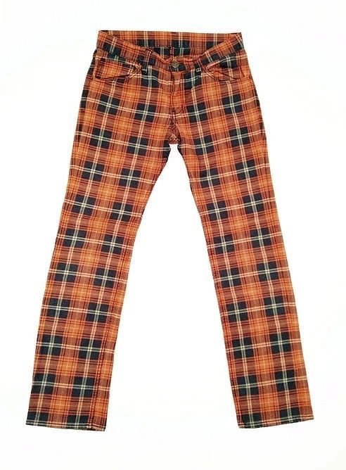 Japanese Brand Red Tartan Checkered Pants